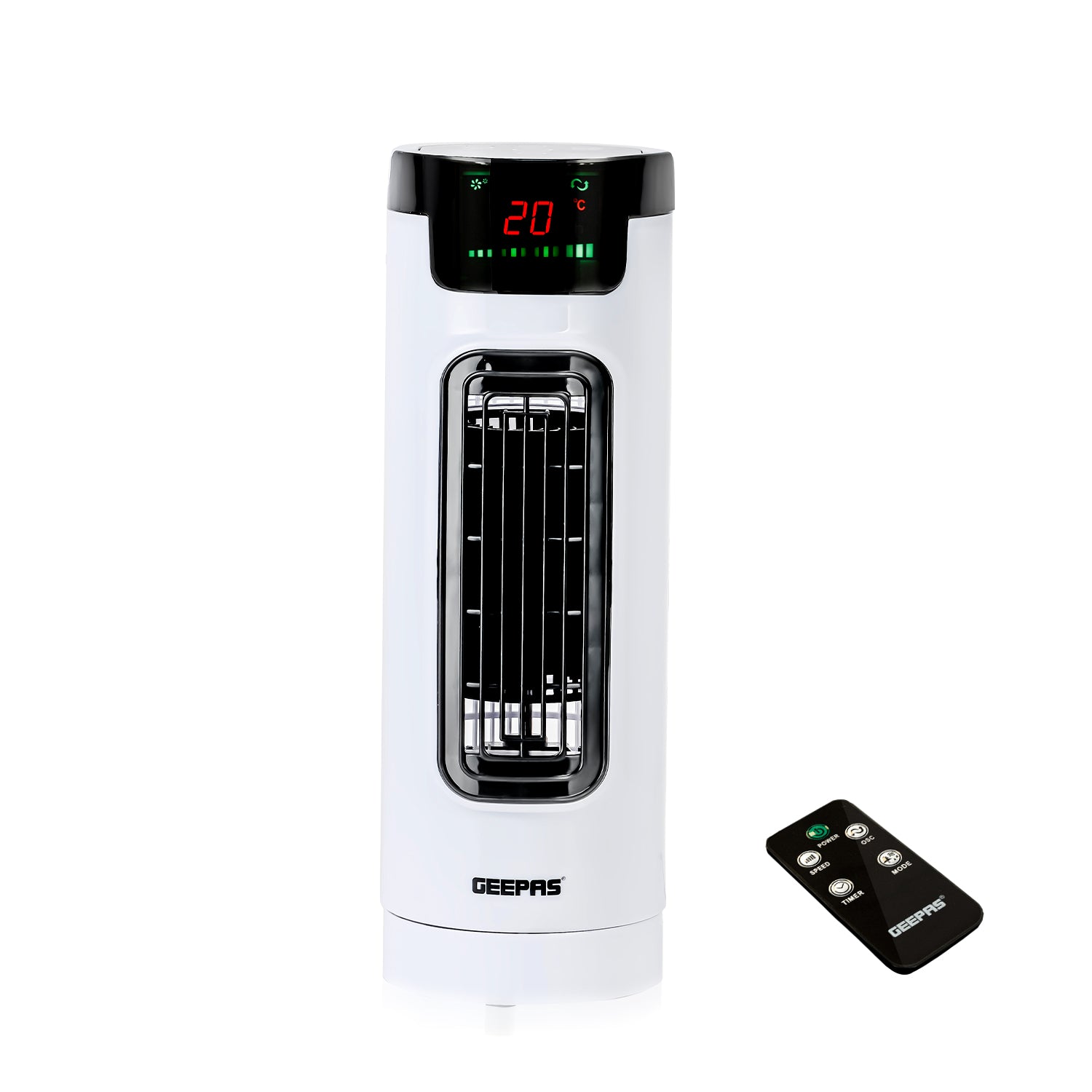30W Three-Speed Mini Tower Fan With Remote Control