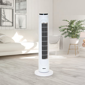 29-Inch Oscillating Tower Fan with 3 Speeds and Remote Control