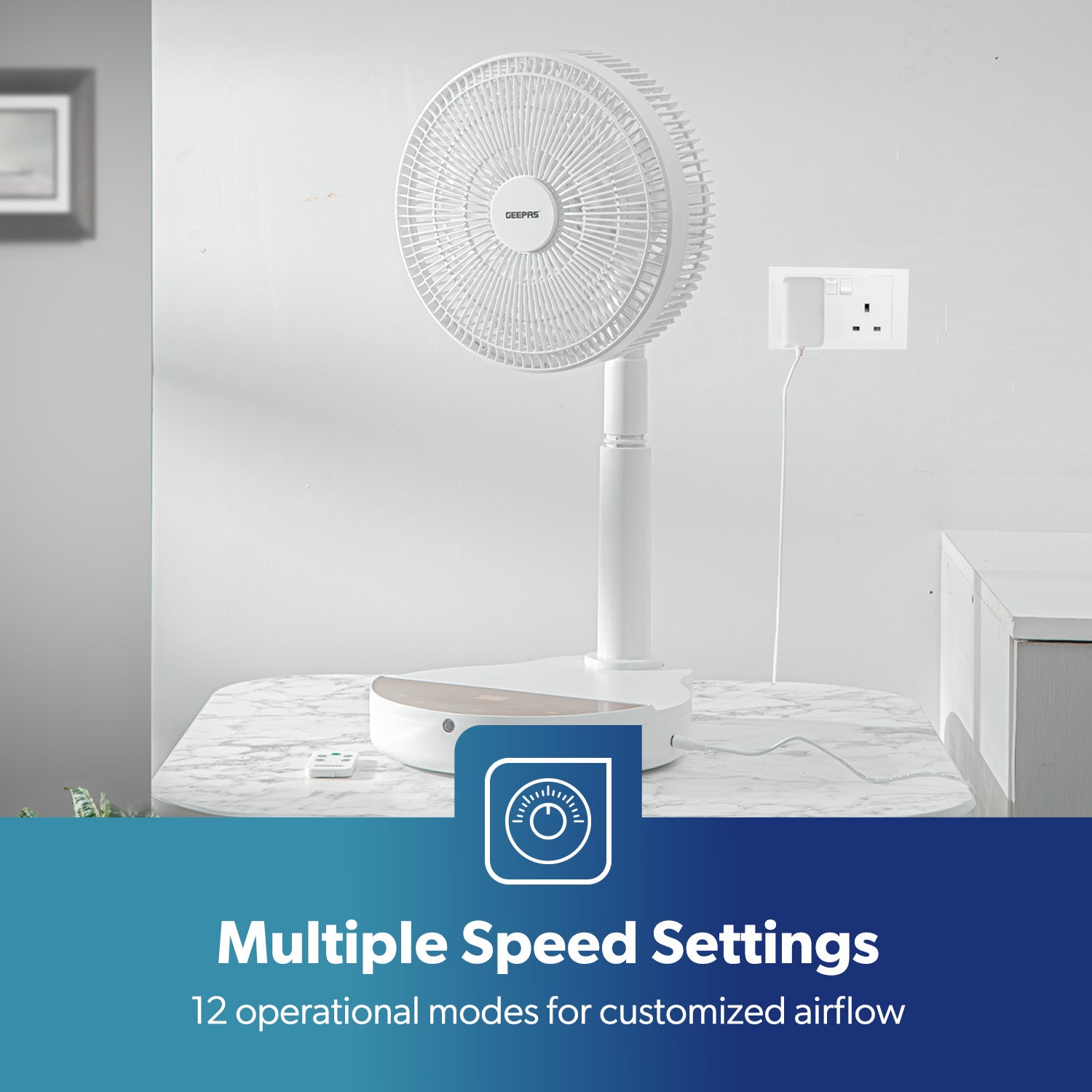 10" Portable DC Remote Controlled Desk Fan