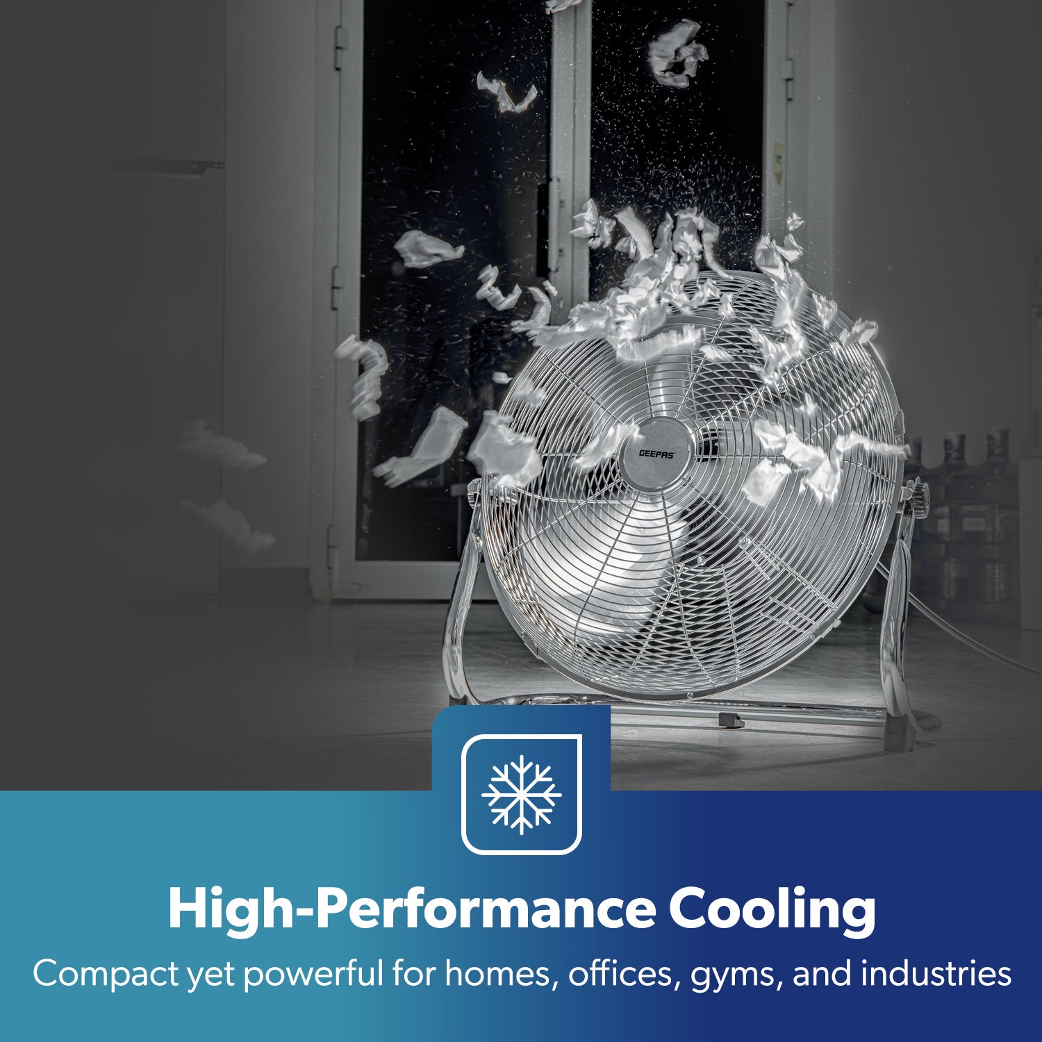 Premium 20-Inch Powerful 3-Speed Metal Floor Fan