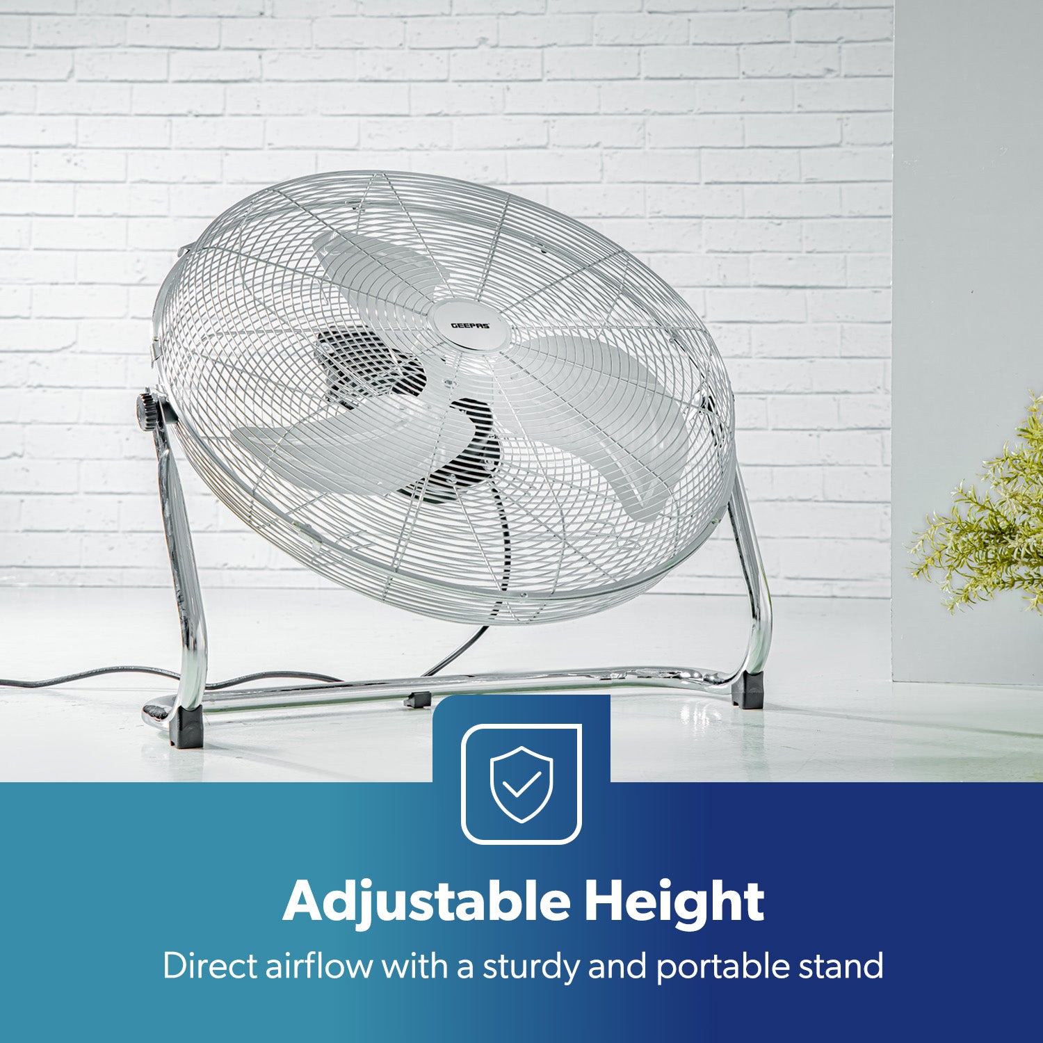Premium 20-Inch Powerful 3-Speed Metal Floor Fan