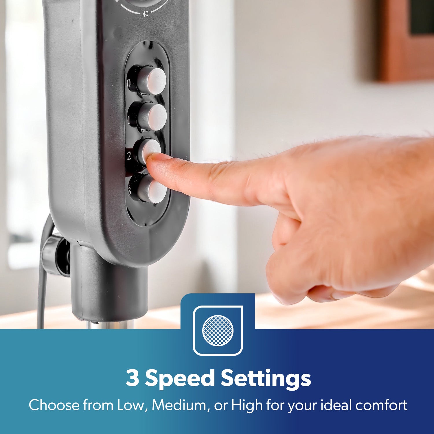 16-Inch Powerful Pedestal Fan with 3 Speeds