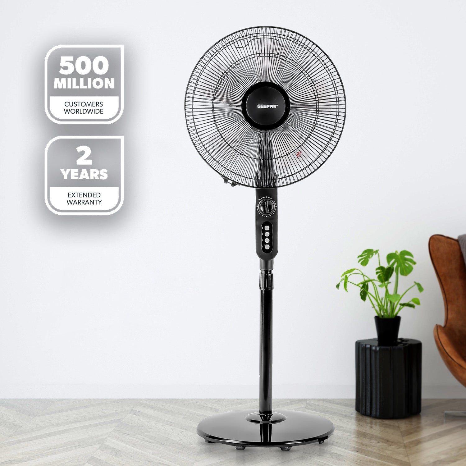 16-Inch Powerful Pedestal Fan with 3 Speeds