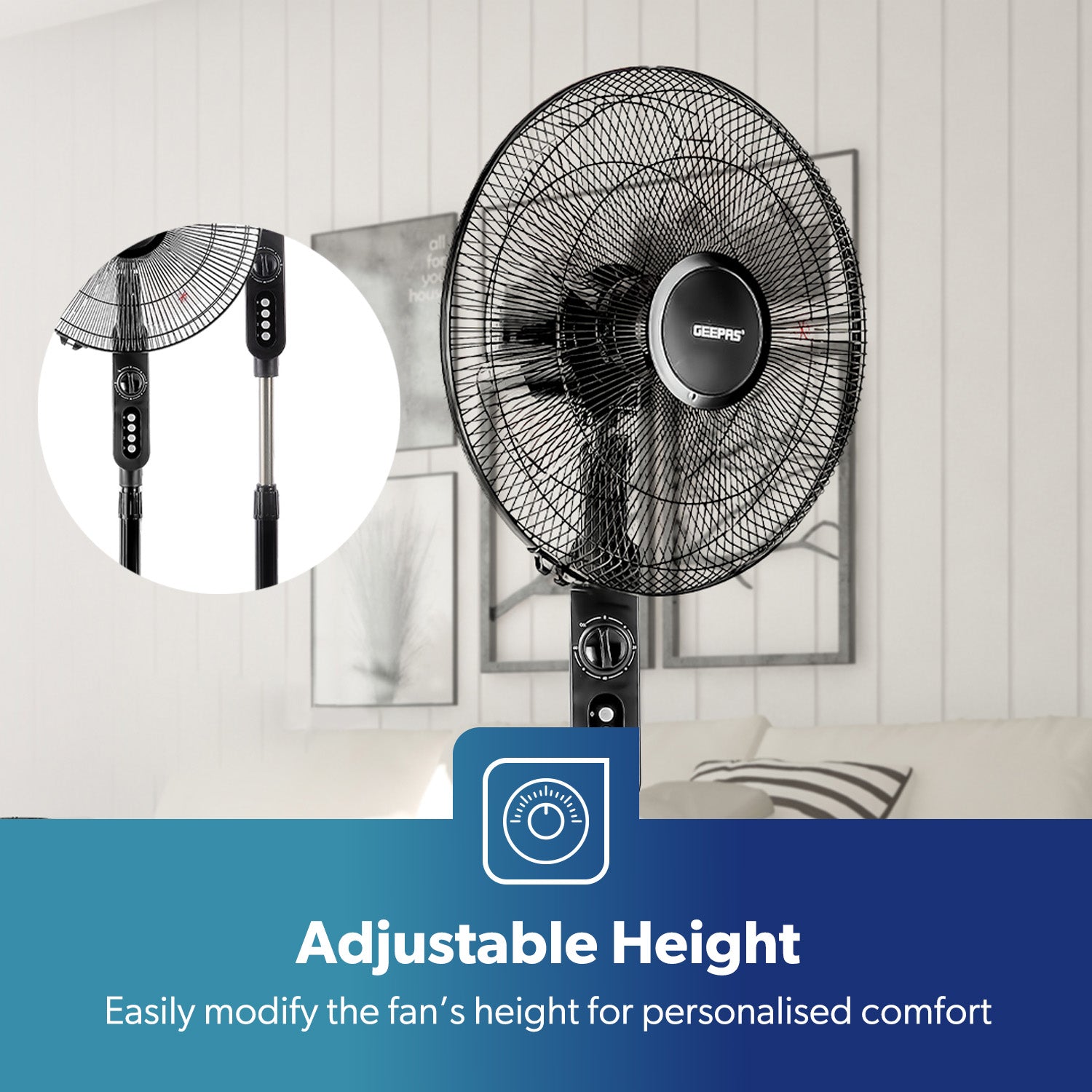 16-Inch Powerful Pedestal Fan with 3 Speeds