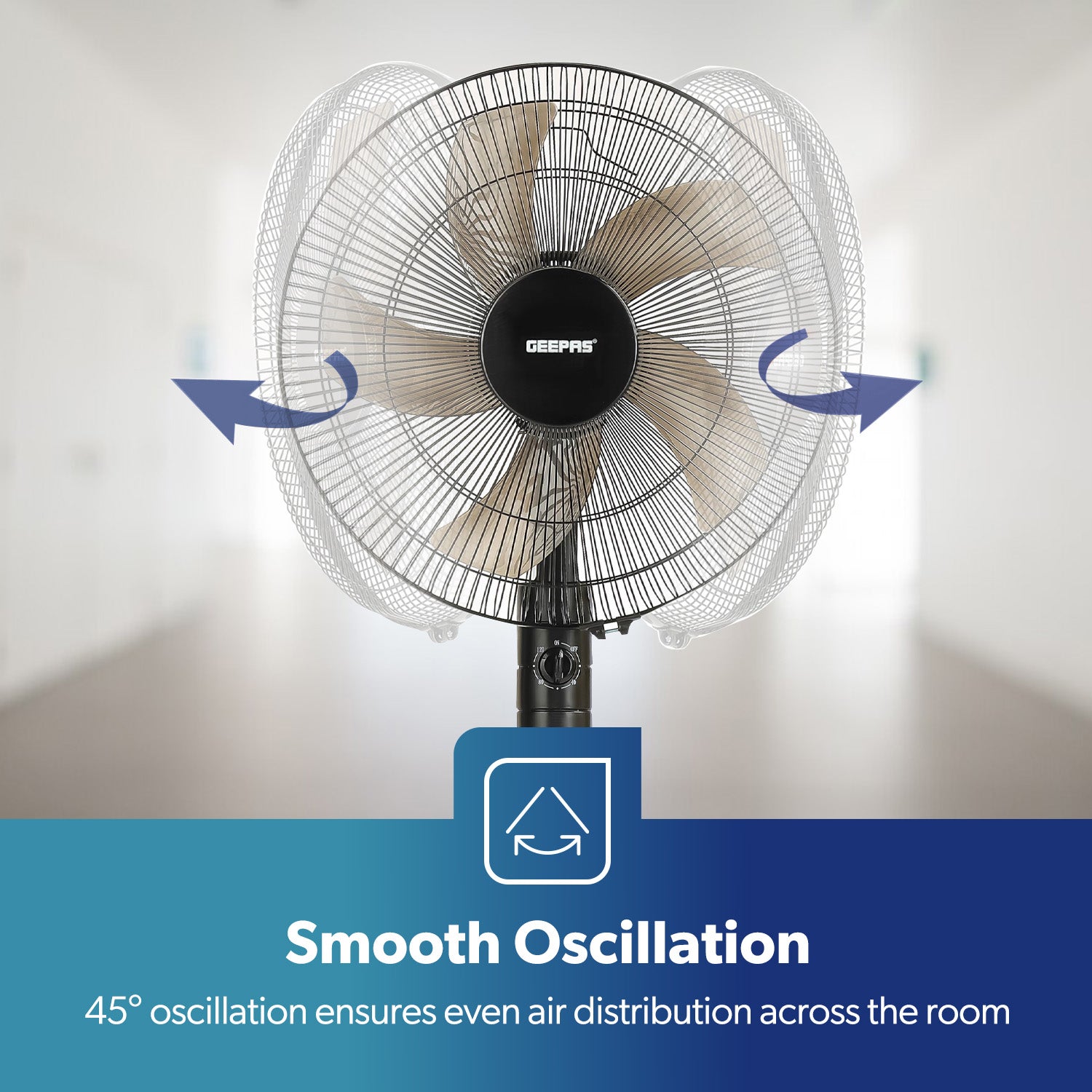 16-Inch Powerful Pedestal Fan with 3 Speeds