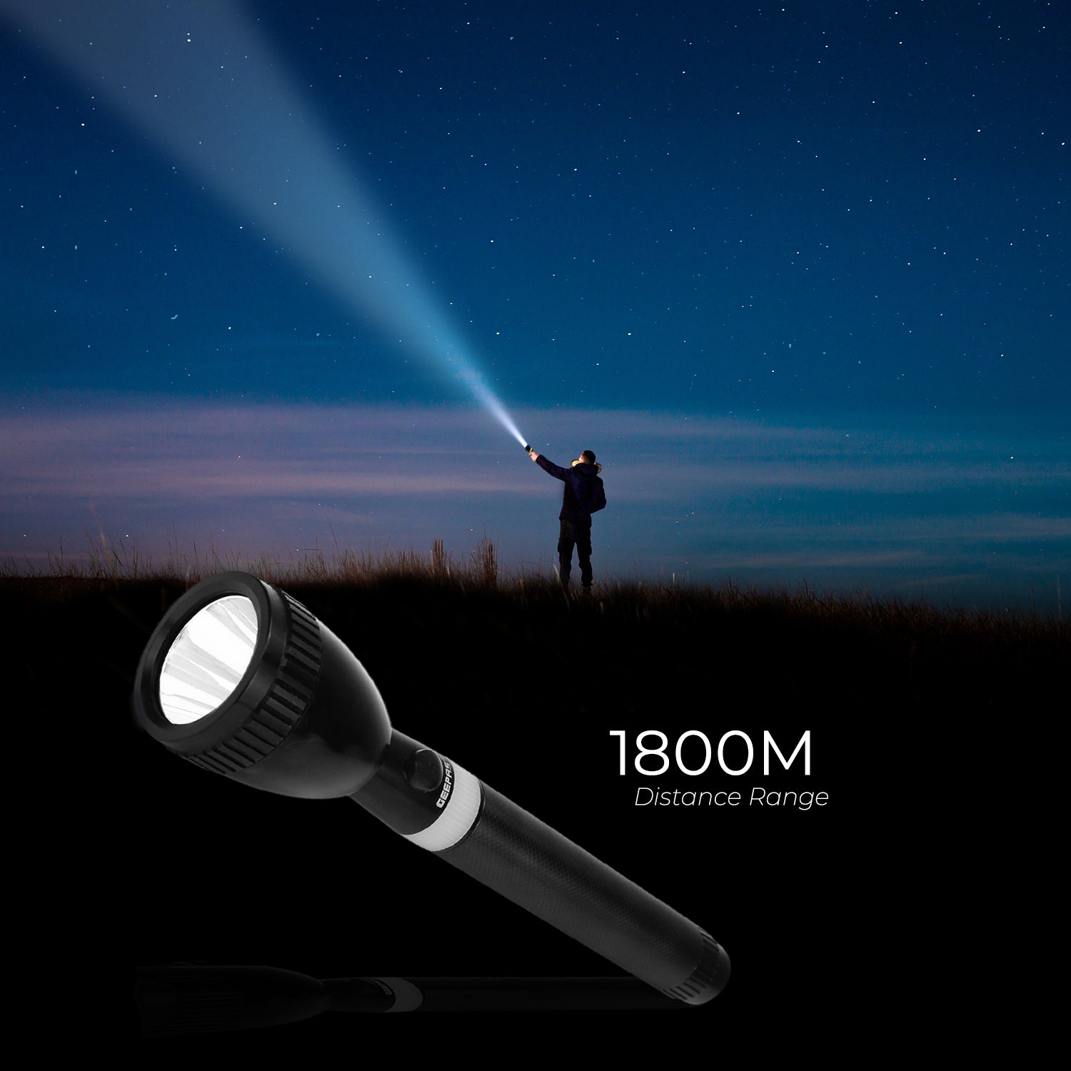 3000mAh Rechargeable CREE LED Lightweight Flashlight