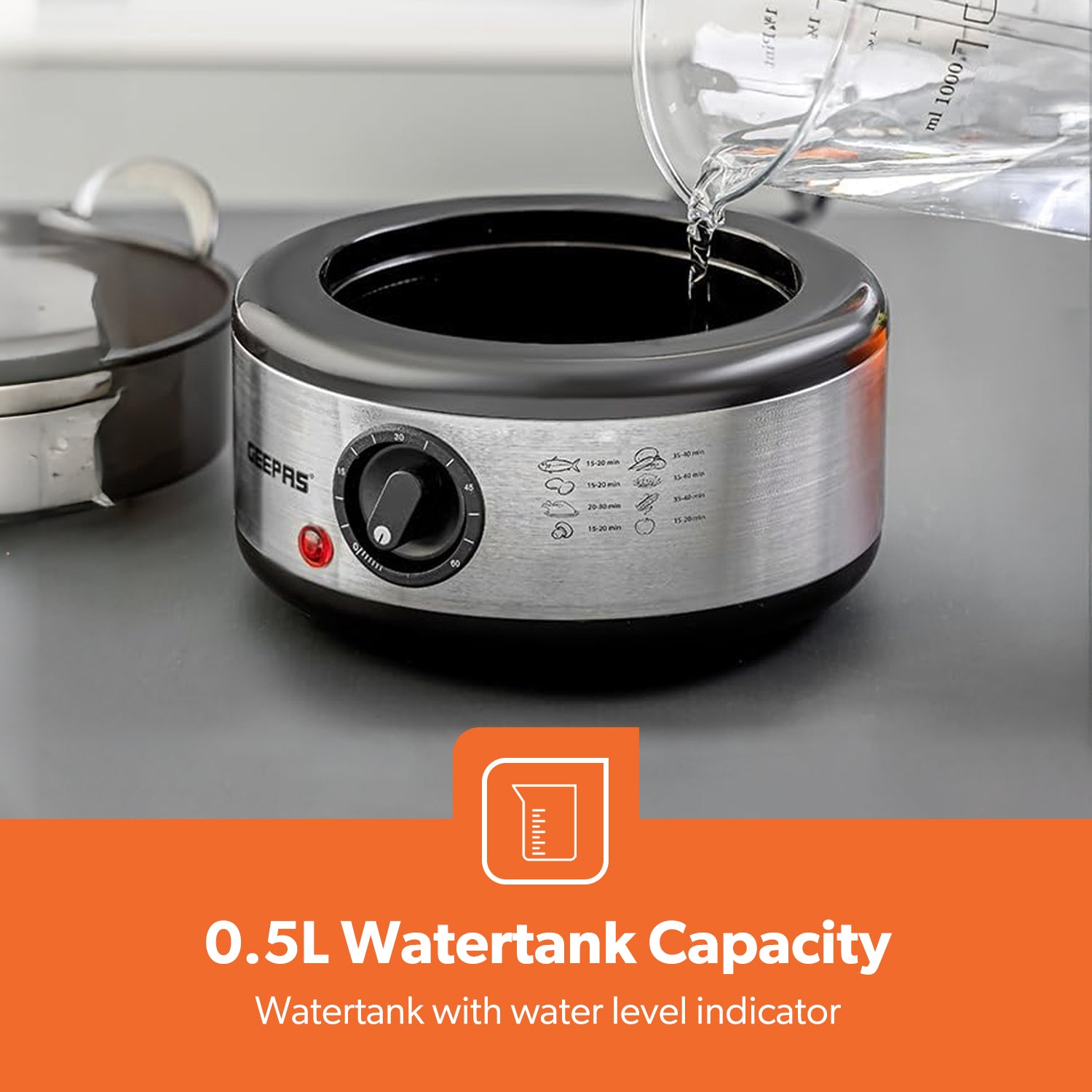 7.2L Stainless Steel Electric Food Steamer With 3 Tiers