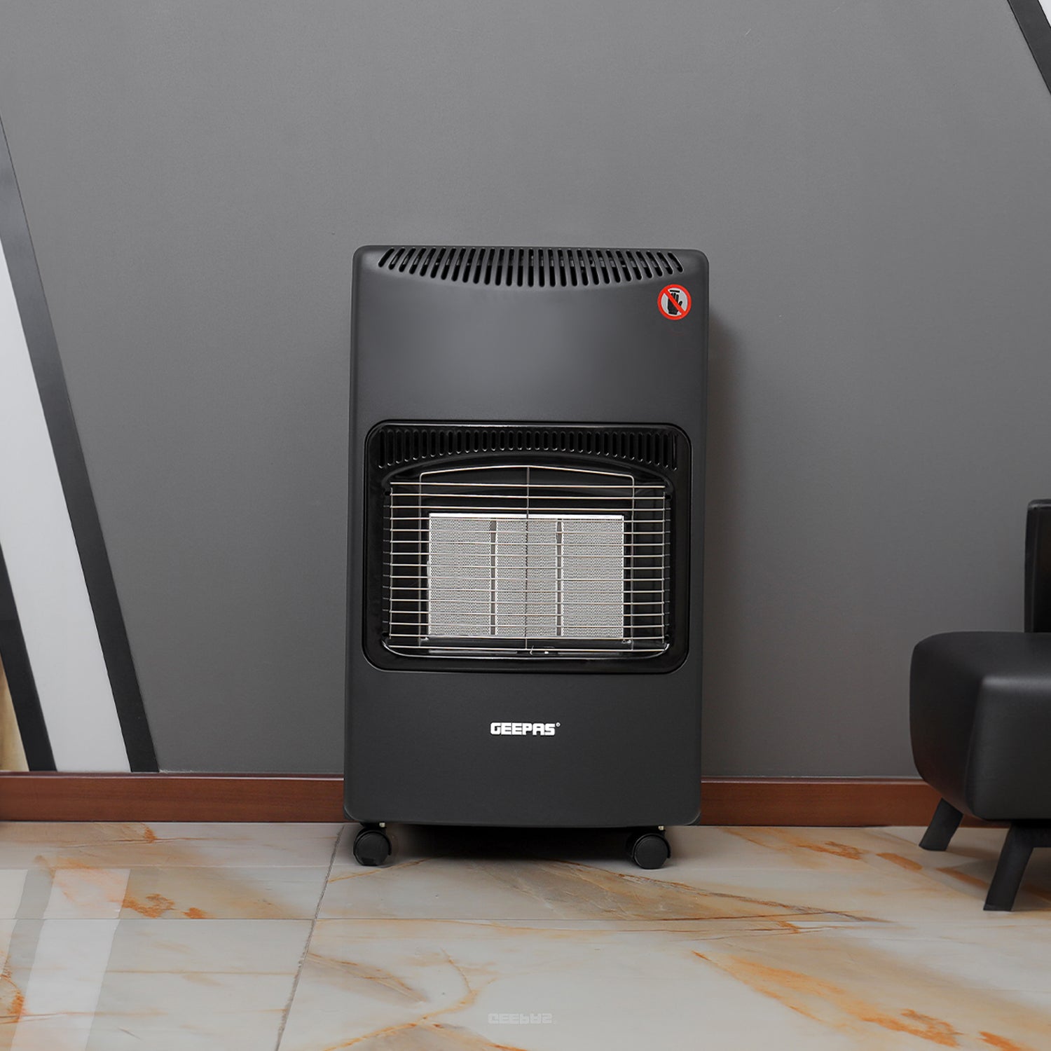 Portable Ceramic Gas Heaters 4.2KW Electric & Piezoelectric Ignition