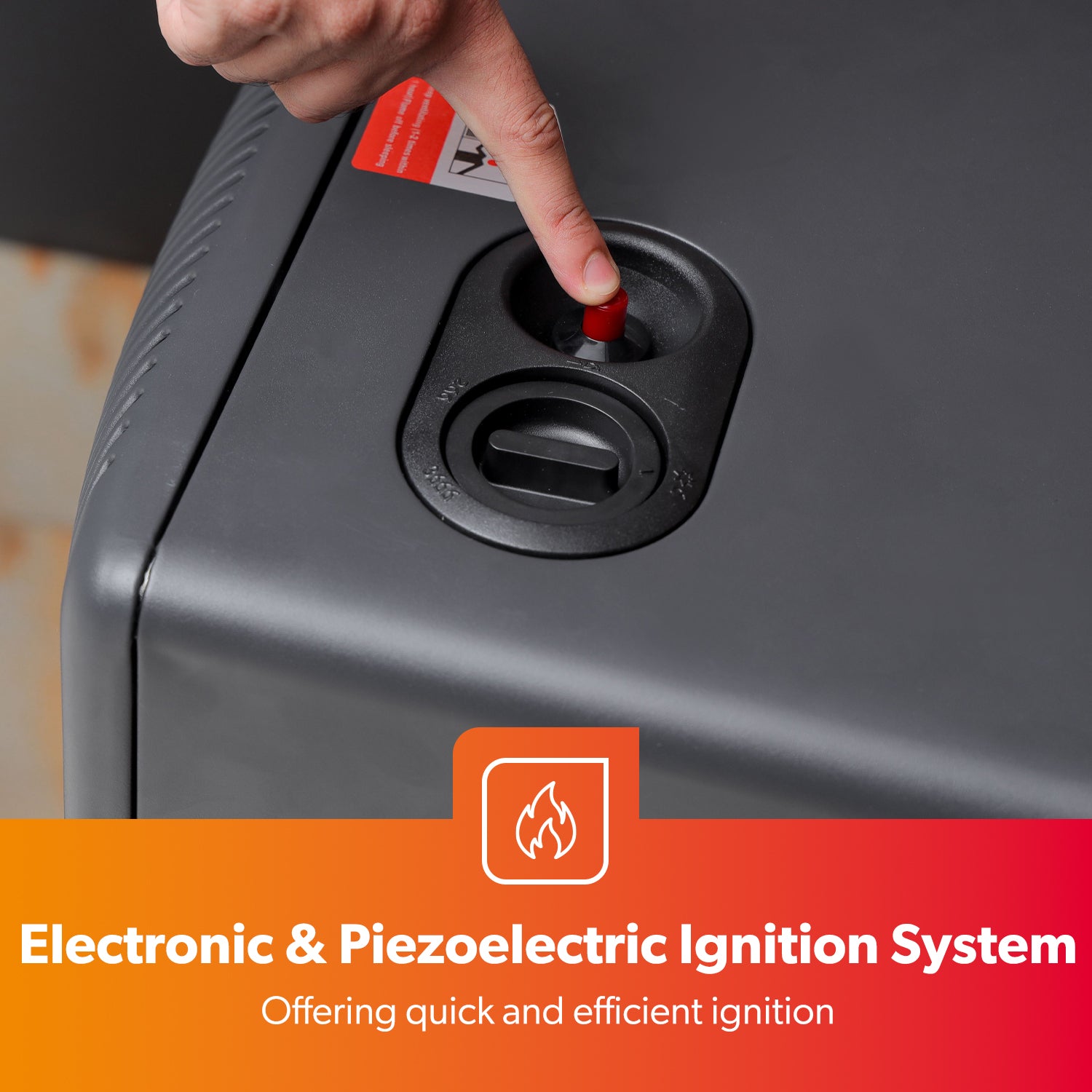 Portable Ceramic Gas Heaters 4.2KW Electric & Piezoelectric Ignition