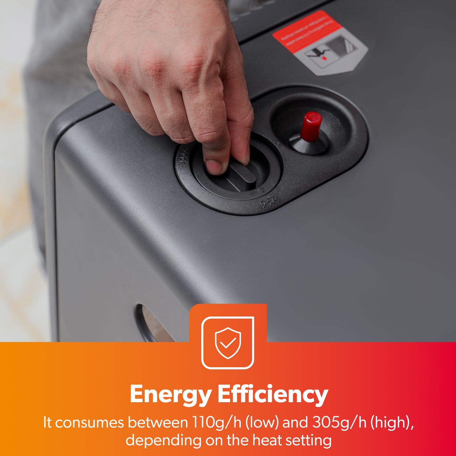 Portable Ceramic Gas Heaters 4.2KW Electric & Piezoelectric Ignition