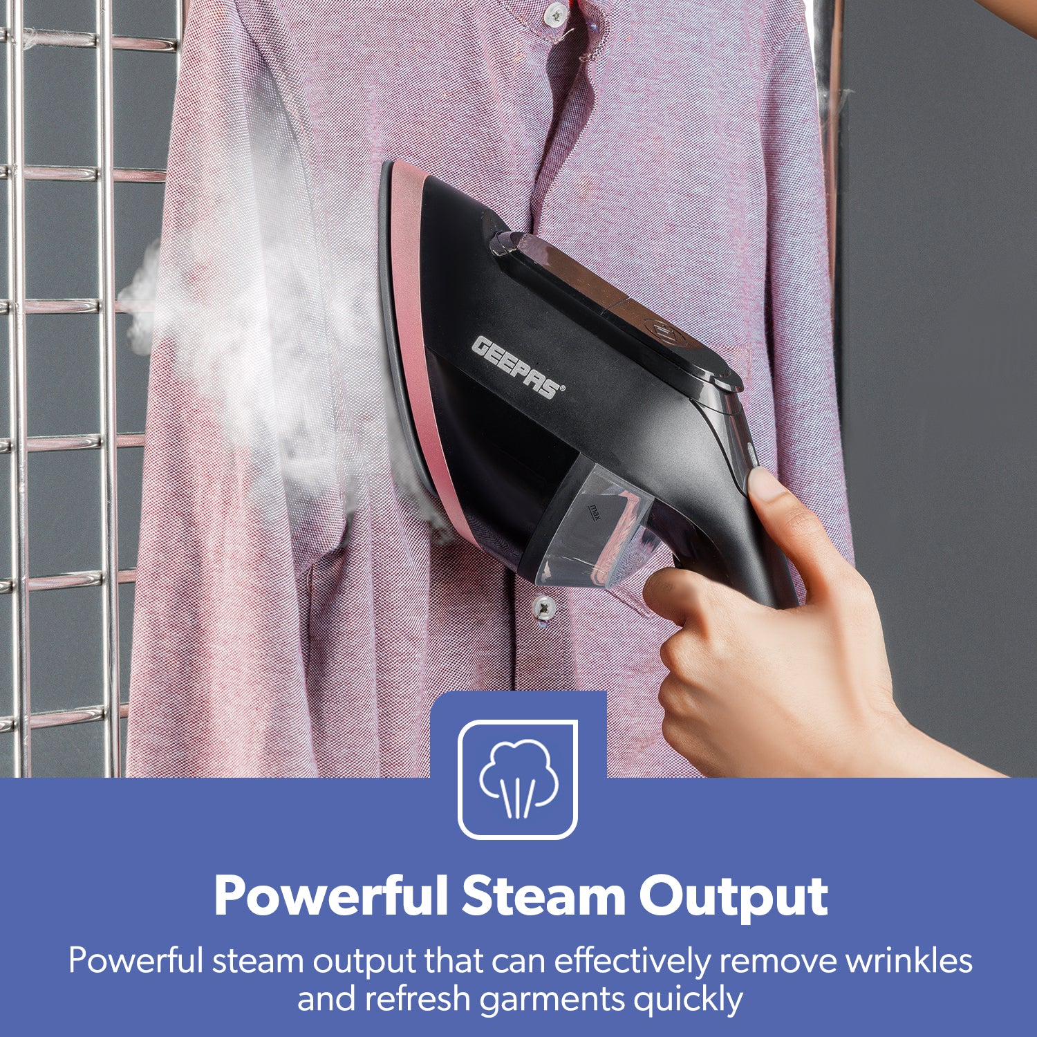 2-In-1 Handheld Wet and Dry Clothes Steamer 1950W
