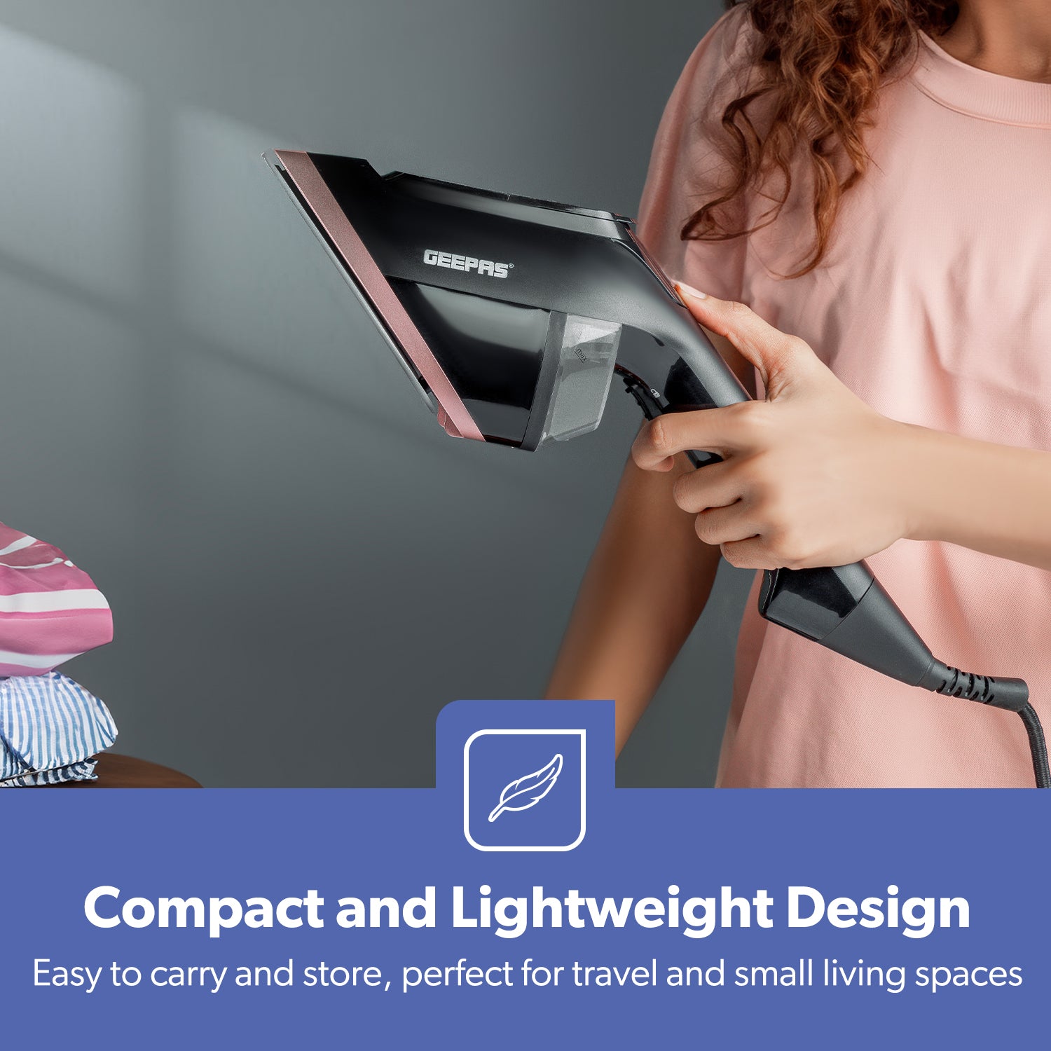 2-In-1 Handheld Wet and Dry Clothes Steamer 1950W