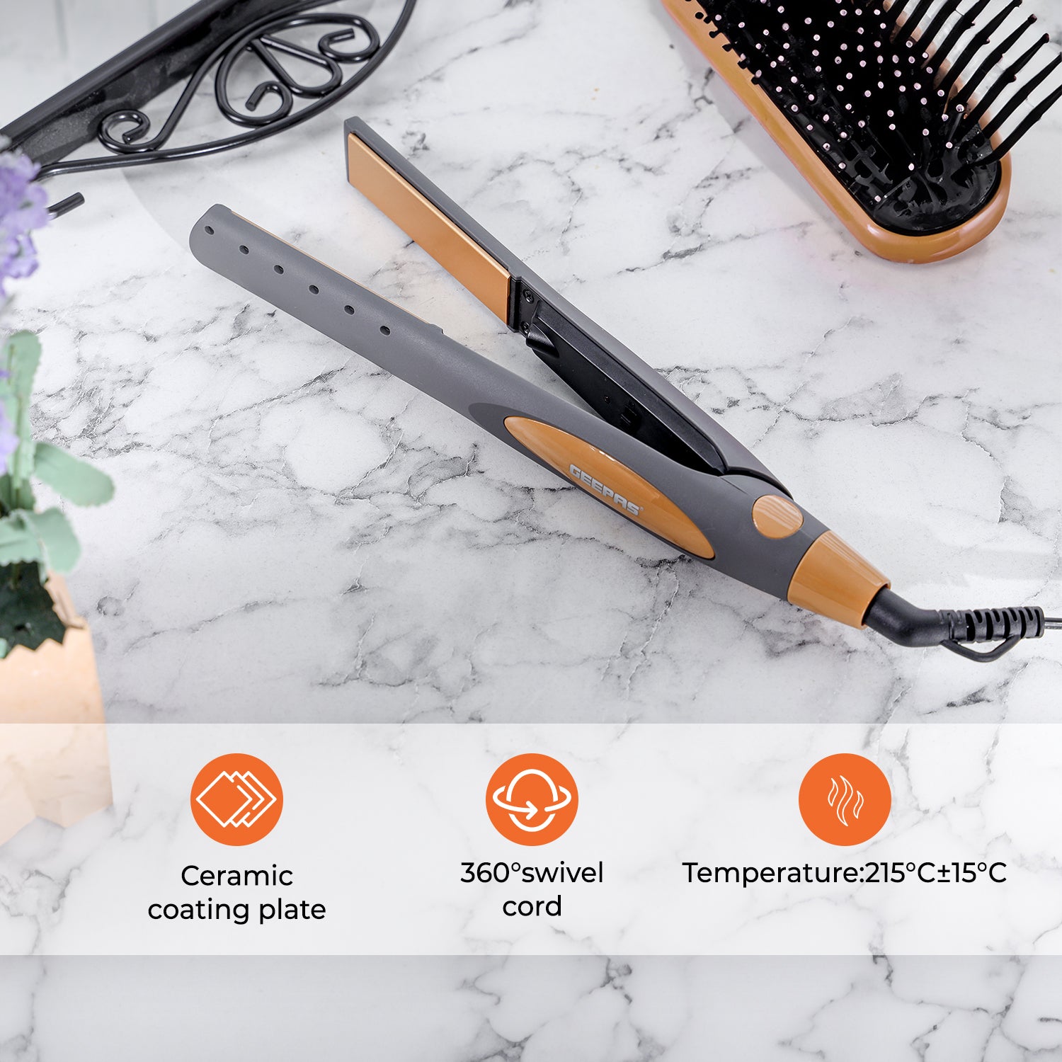 2-in-1 Hair Dryer & Hair Straightener Travel Gift Set