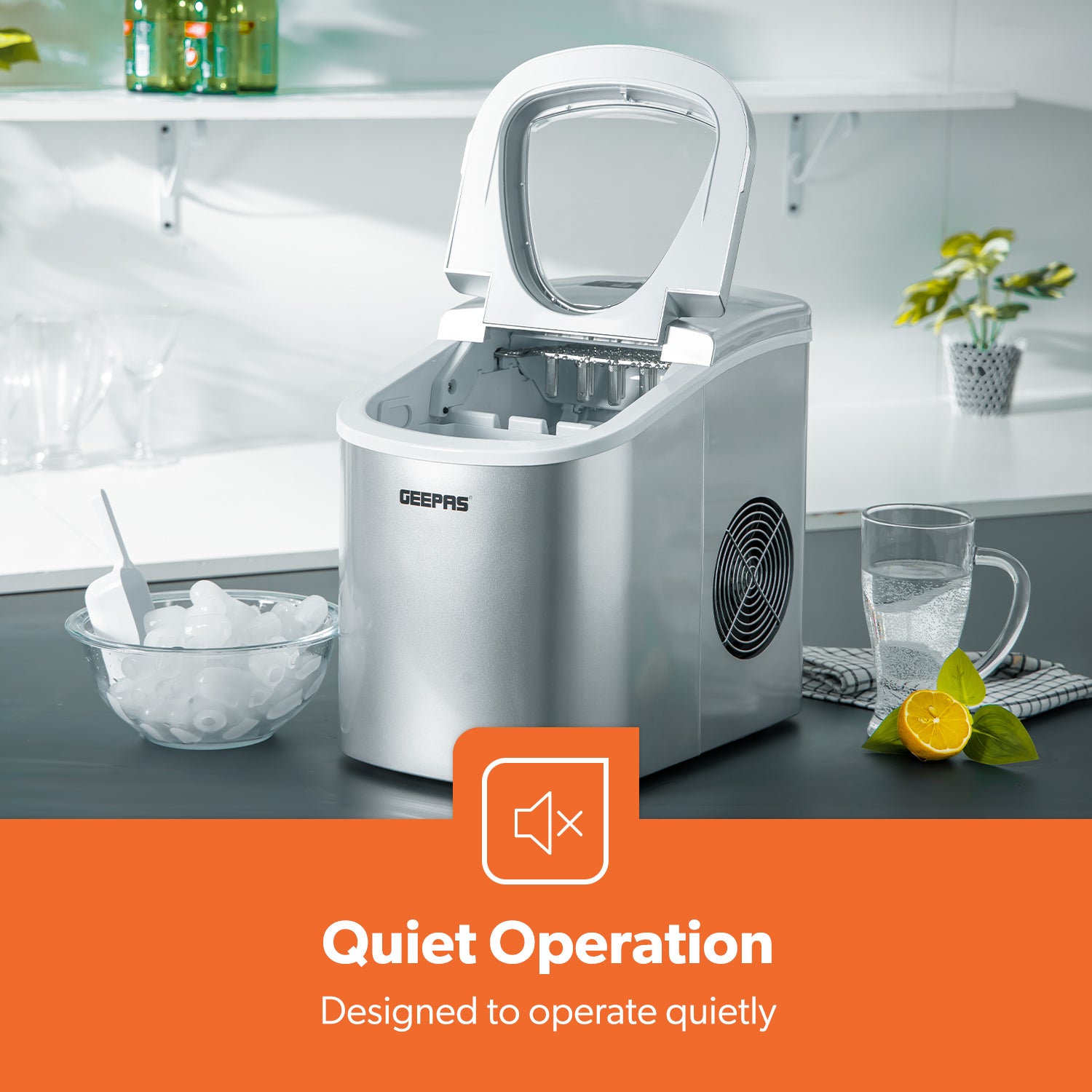 2.2L Countertop Ice Cube Maker - Fast, Automatic & Portable Ice Machine