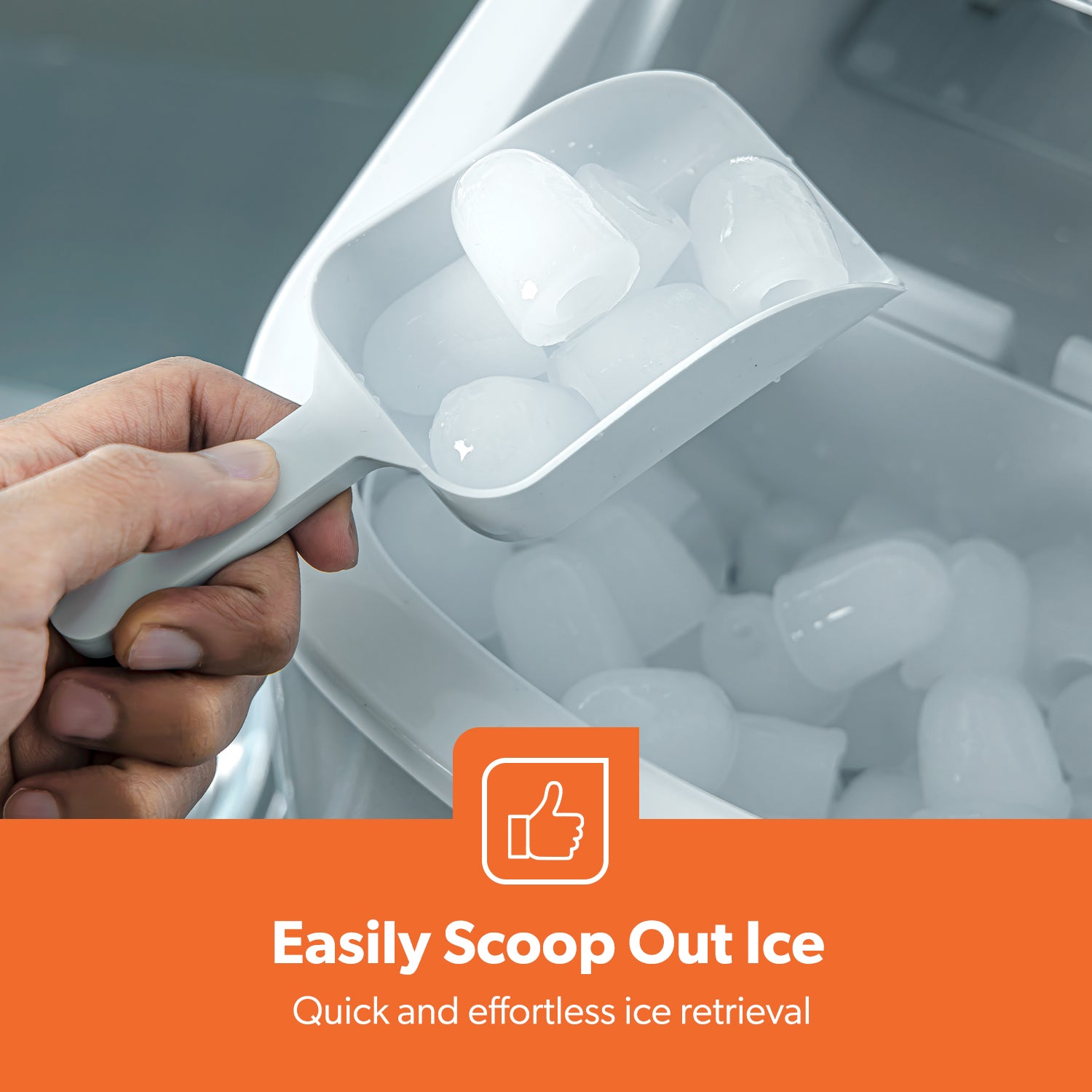 2.2L Countertop Ice Cube Maker - Fast, Automatic & Portable Ice Machine