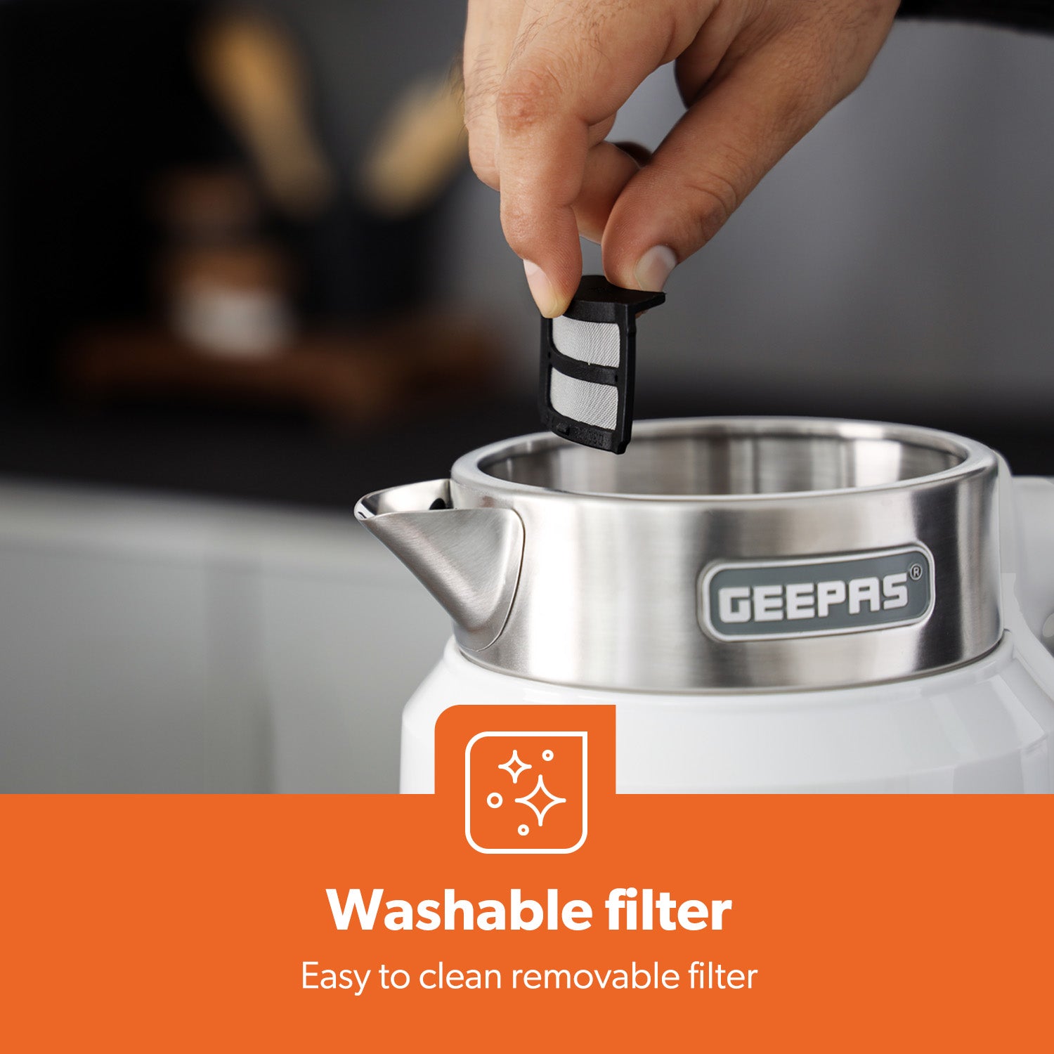 1.7L Stainless Steel Smart Kettle With Alexa Voice Control, White
