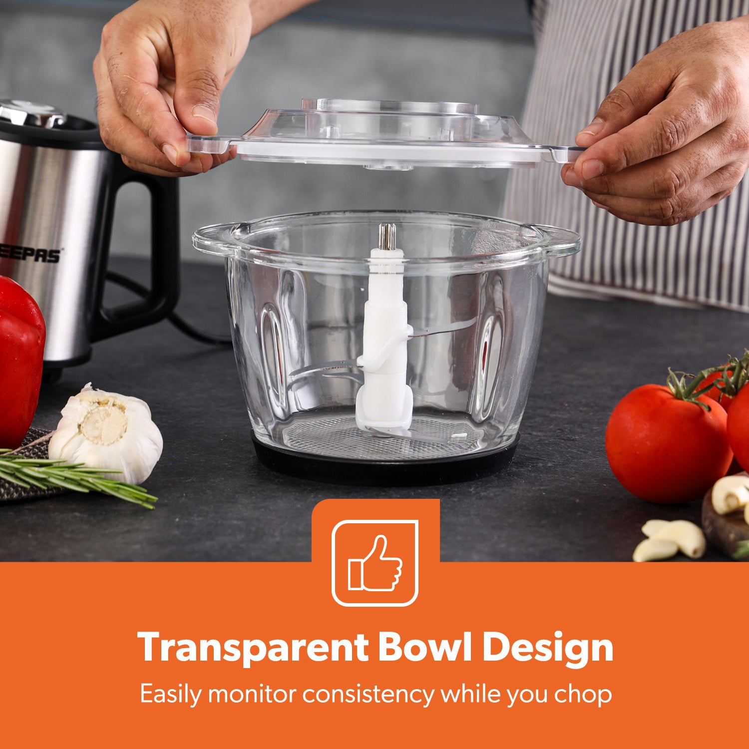 1.2L Two-Speed Food Processor & Mini Chopper 400W