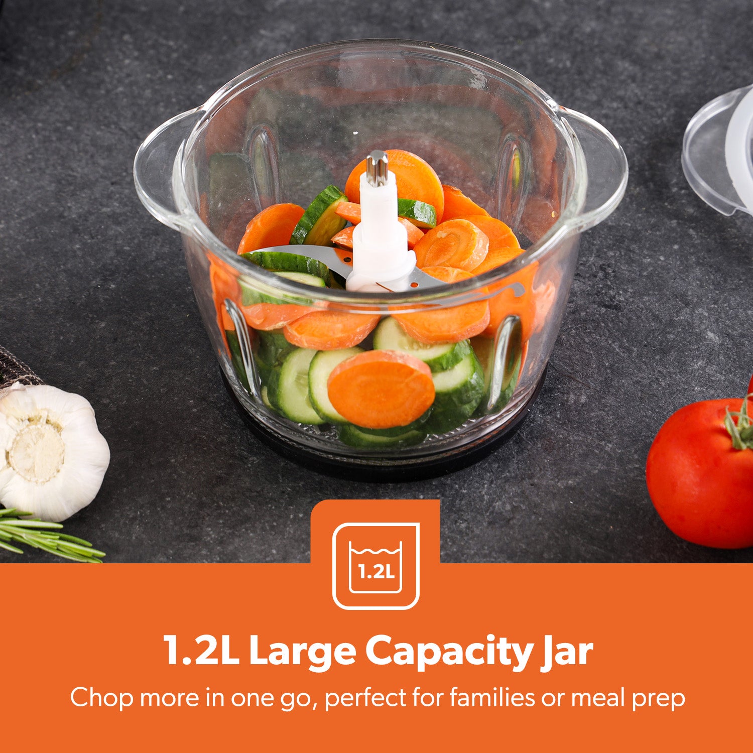 1.2L Two-Speed Food Processor & Mini Chopper 400W