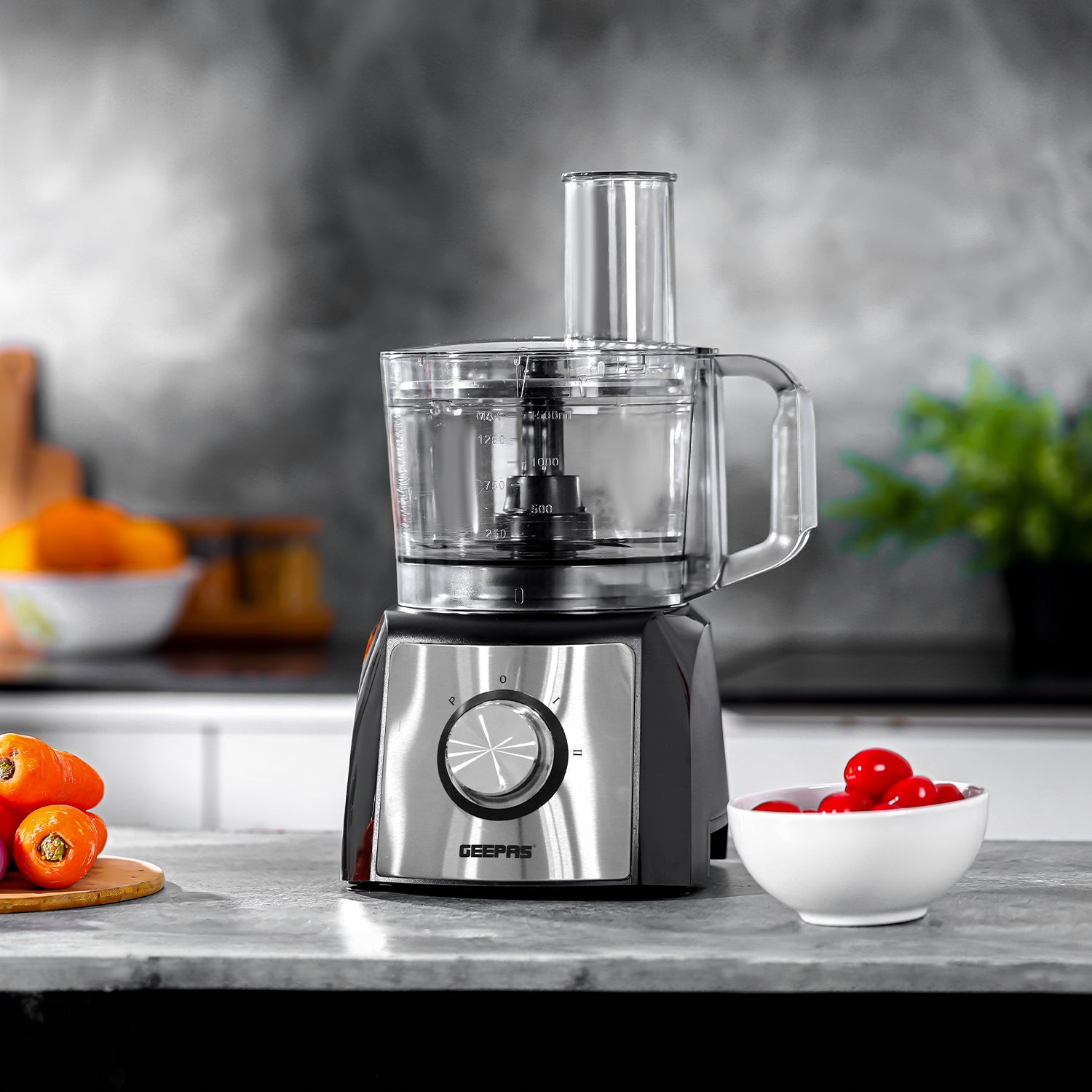 1200W Compact Food Processor, Blender & Grinder Silver