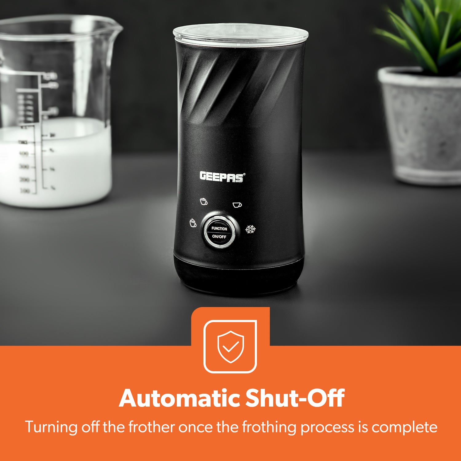 4-Setting Automatic Electric Milk Frother and Steamer
