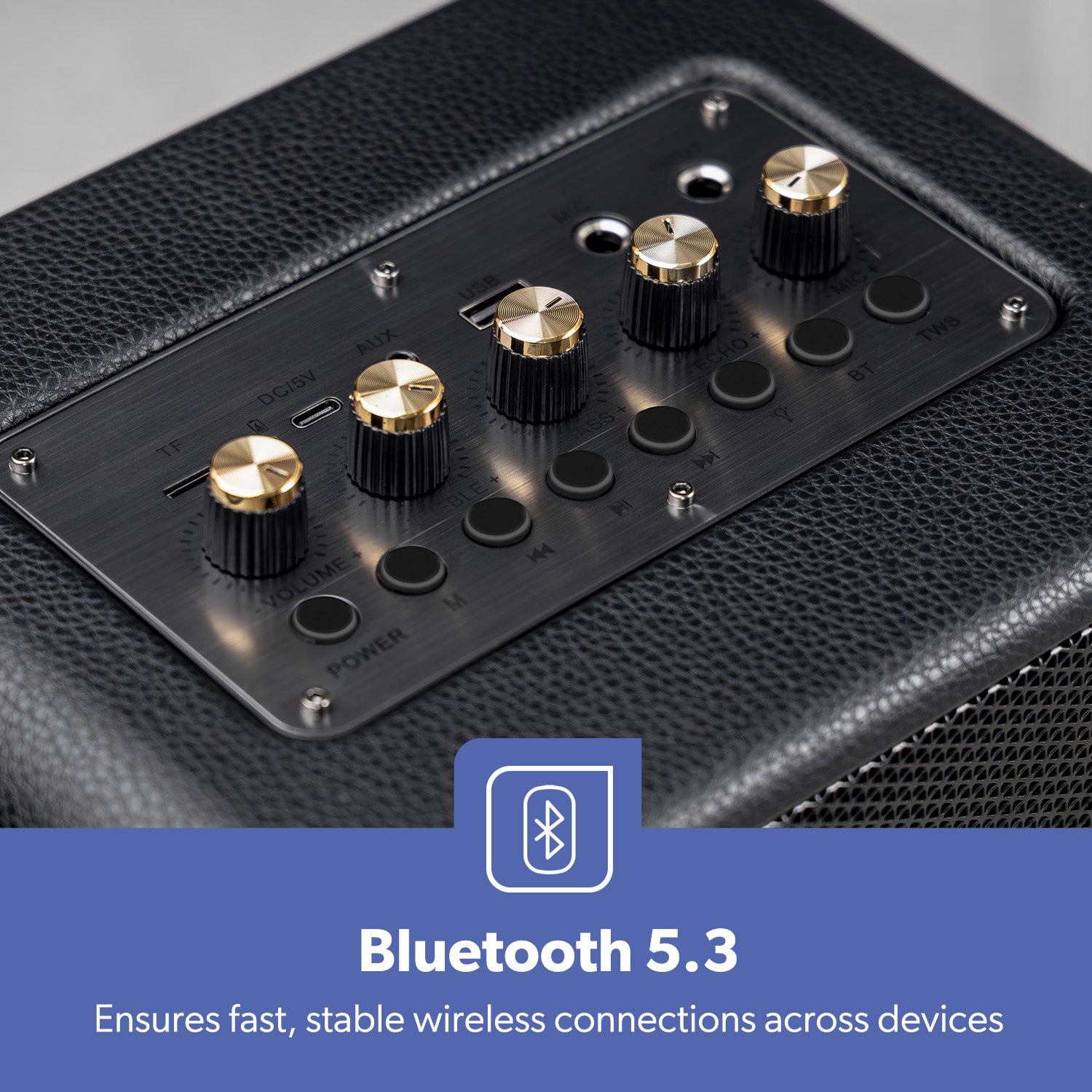 Karaoke Machine RGB Bluetooth Speaker With Wireless Microphone