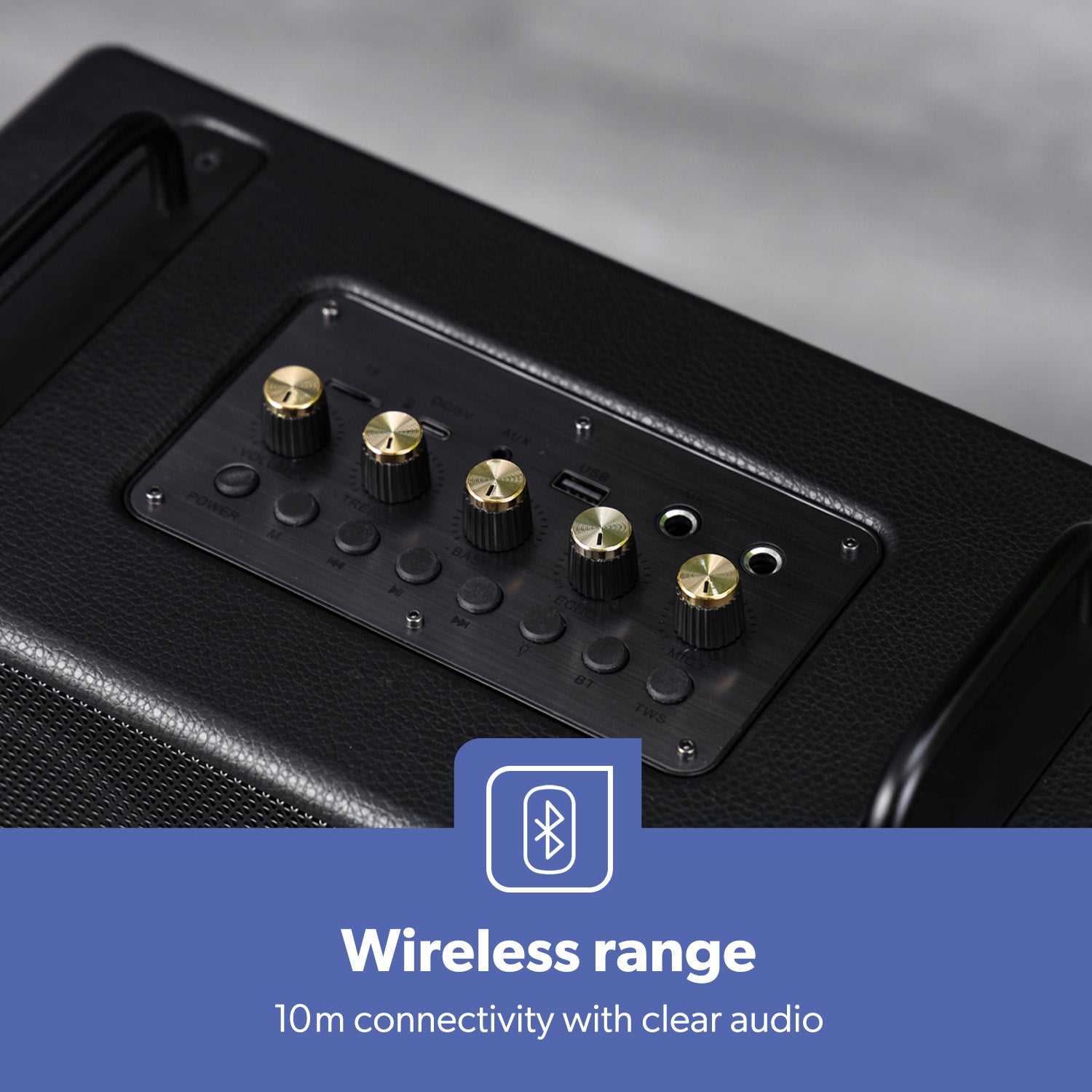 Portable Bluetooth Speaker With Wireless Microphone Karaoke Machine