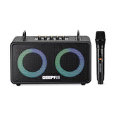 Portable Bluetooth Speaker With Wireless Microphone Karaoke Machine