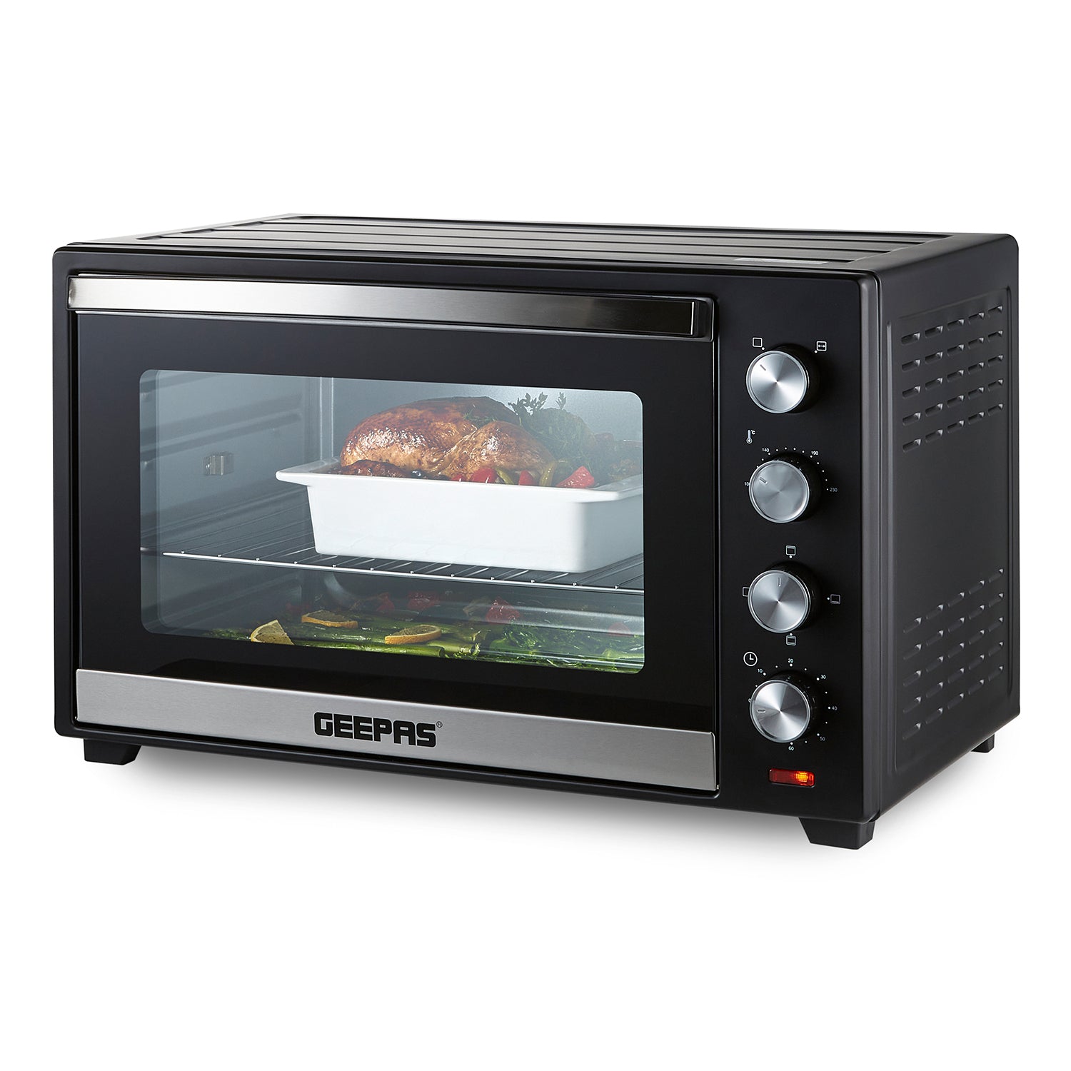 60L Electric Mini Oven Cooker & Grill With Rotisserie