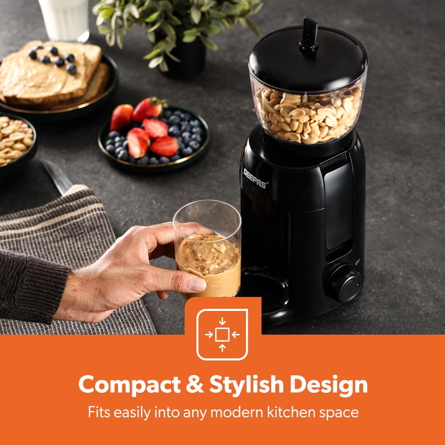 Peanut Butter Maker Electric Grinder Homemade Butter 320ml Storage Cup