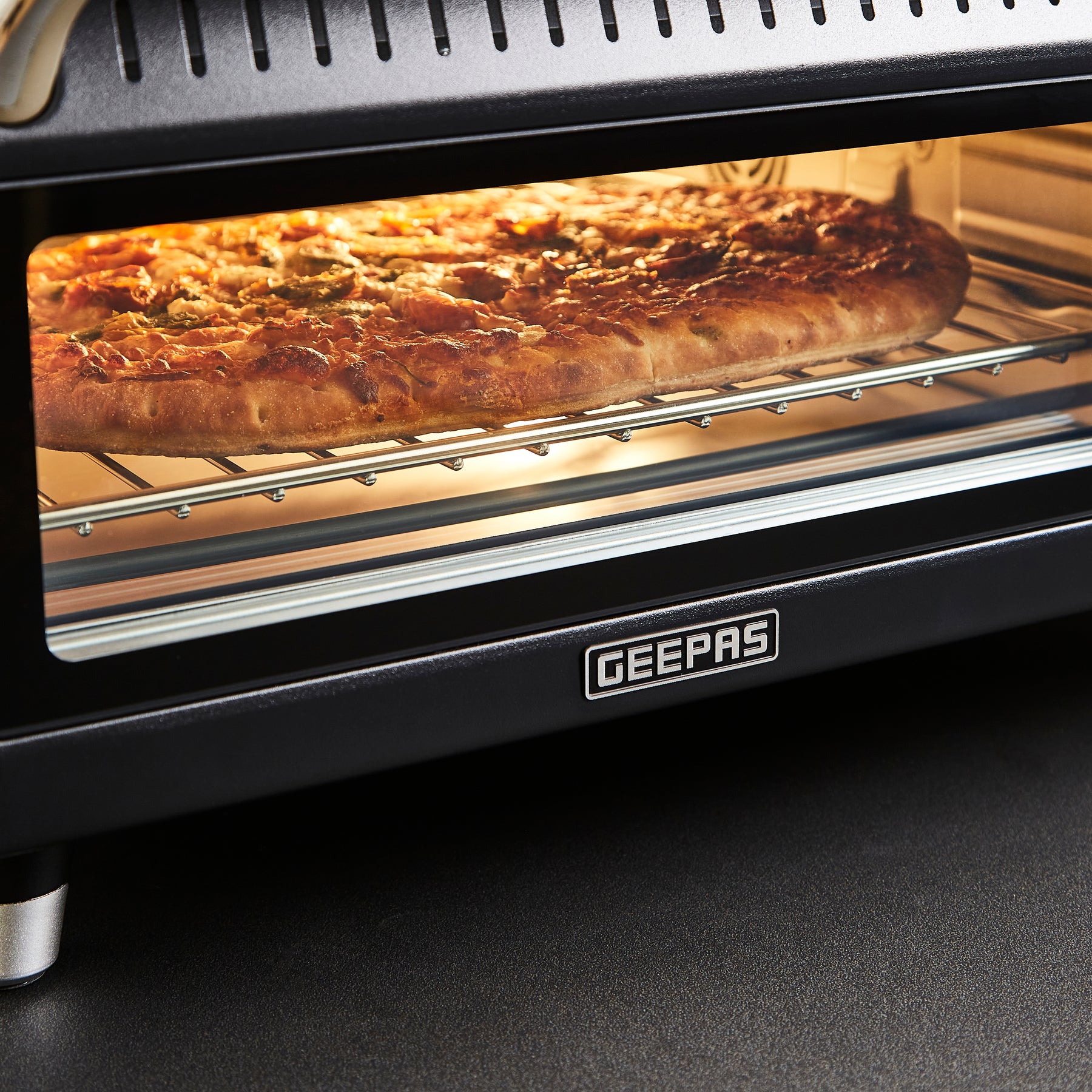 15-In-1 Black Air Fryer Pizza Oven For Indoor & Outdoor 18L