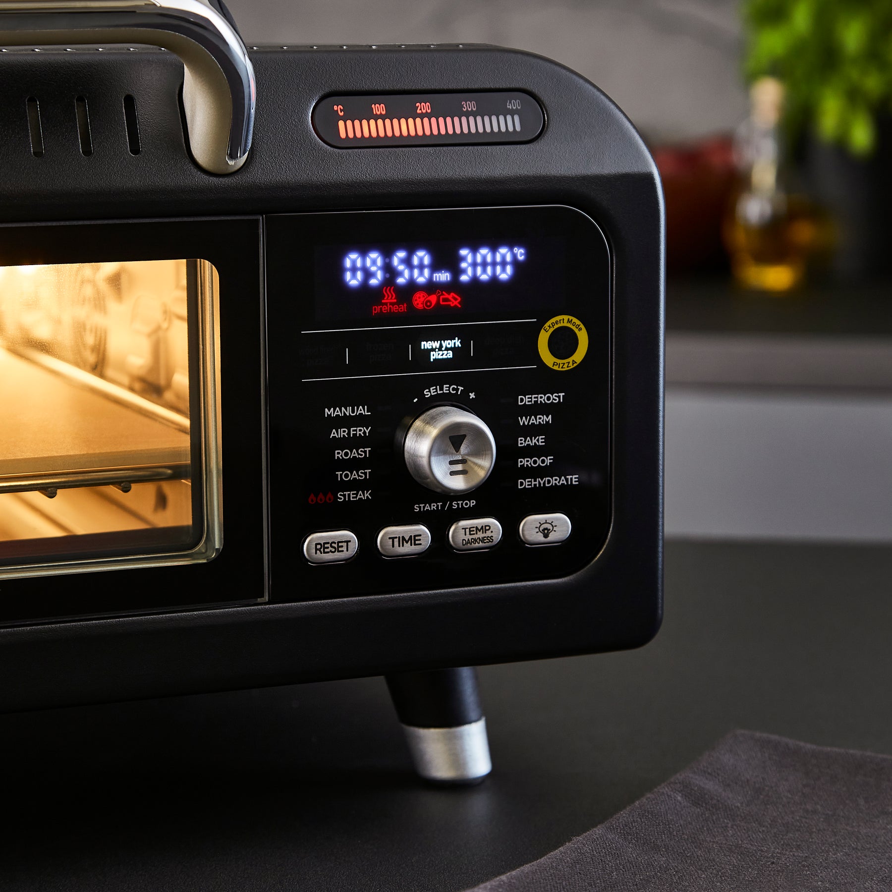 15-In-1 Black Air Fryer Pizza Oven For Indoor & Outdoor 18L