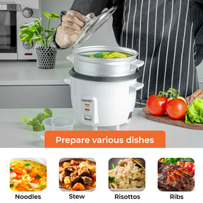 3-In-1 'Smart Steam' Rice Cooker and Steamer 0.6L