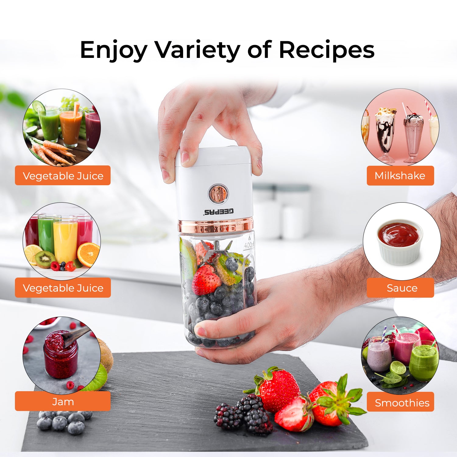 420ML Rechargeable Smoothie Maker & Mini Juicer