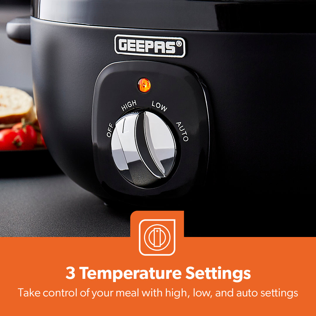 6.5L Black Matt Premium Electric Multi Slow Cooker