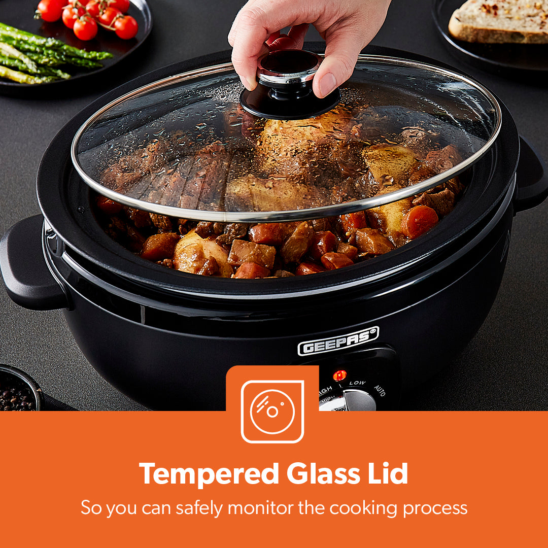 6.5L Black Matt Premium Electric Multi Slow Cooker