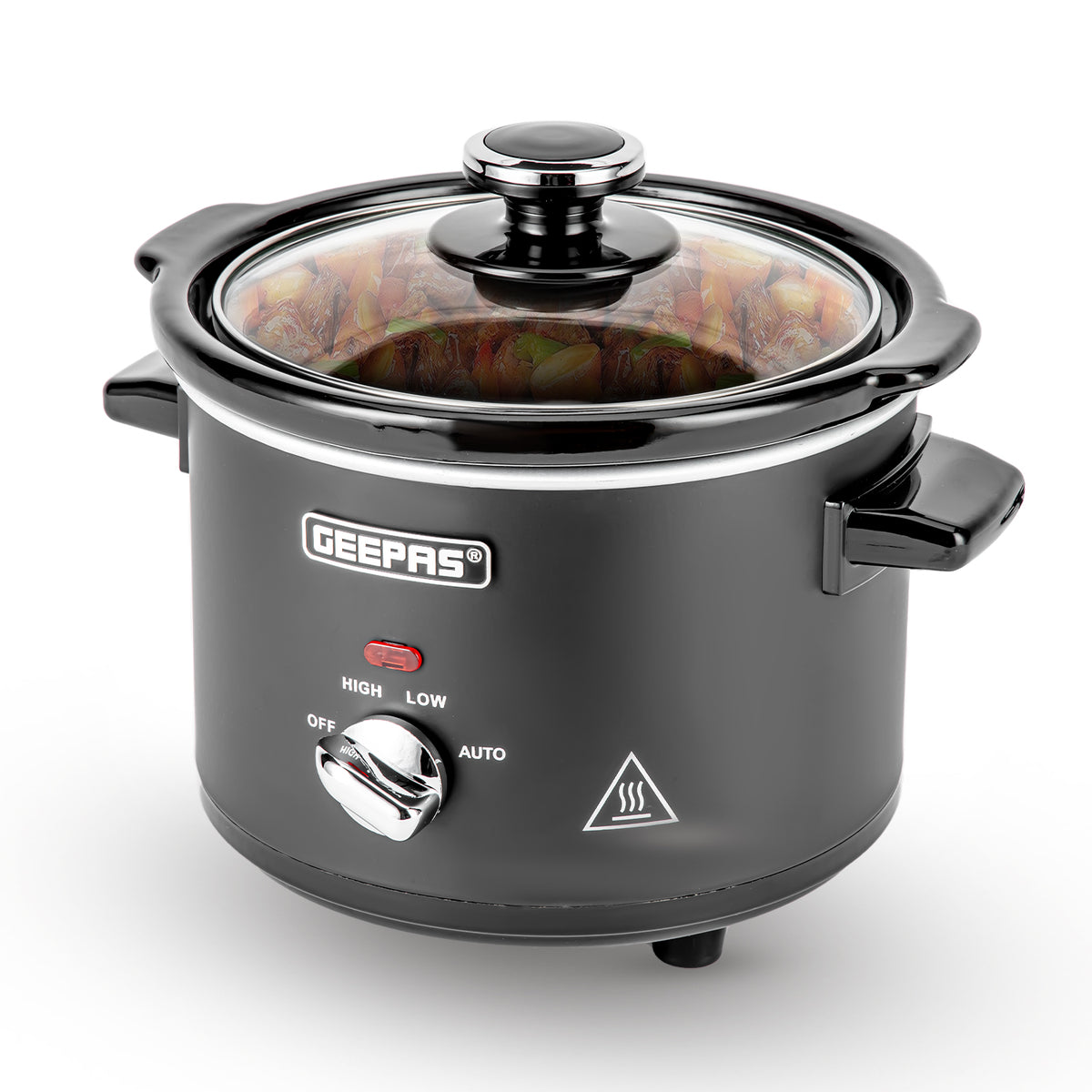 2.5L Black Electric Slow Cooker With Removable Bowl