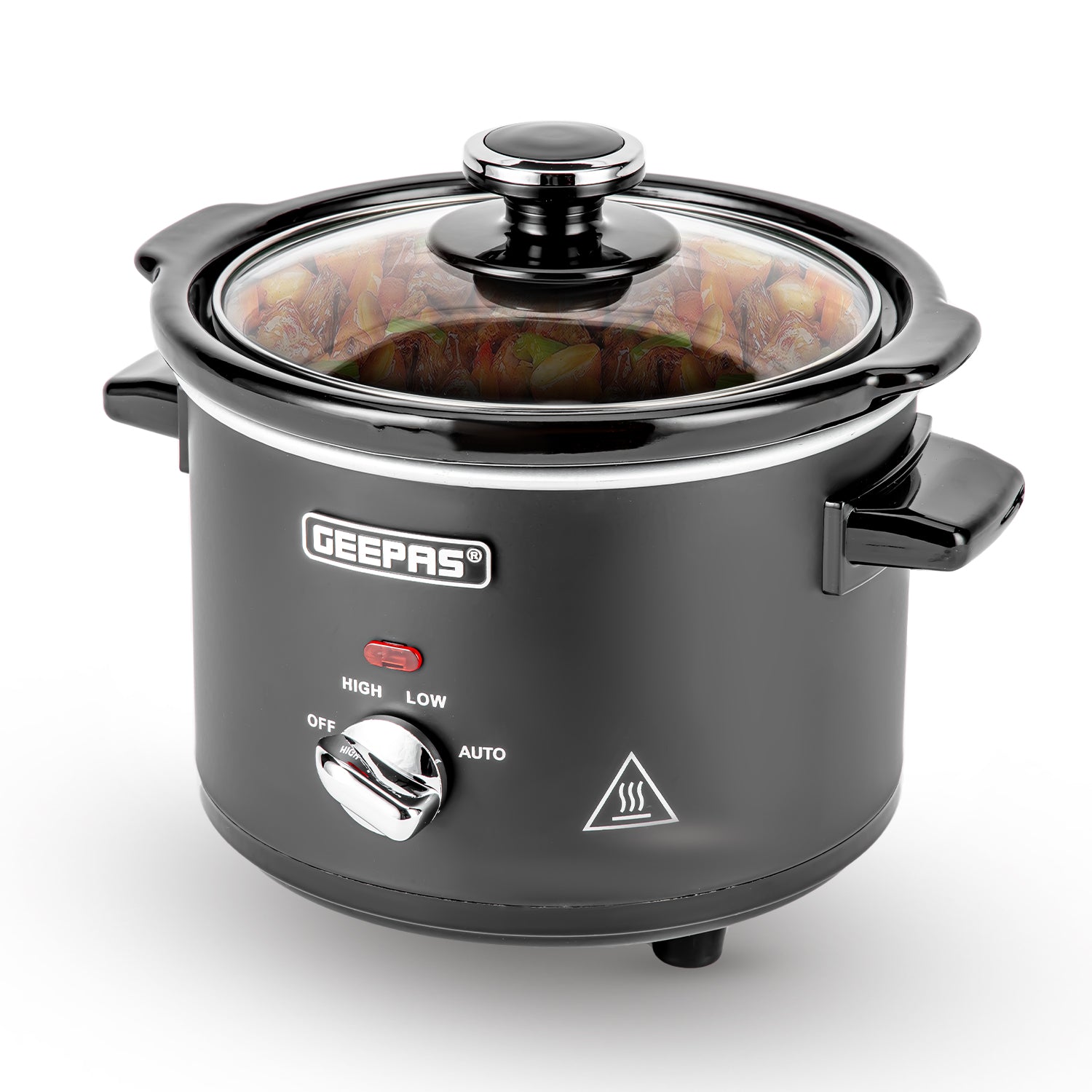 2.5L Black Electric Slow Cooker With Removable Bowl