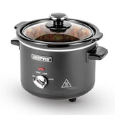 2.5L Black Electric Slow Cooker With Removable Bowl