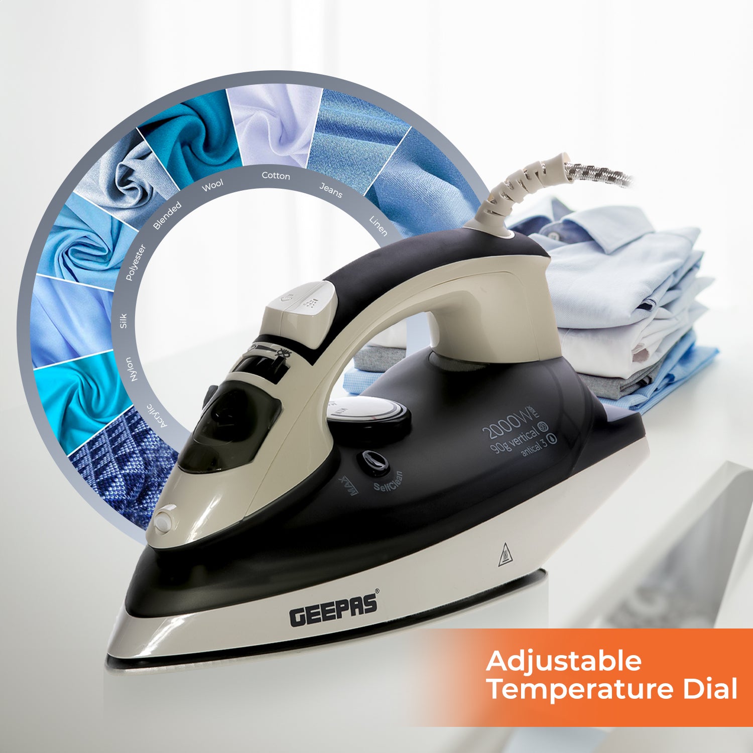 2 in 1 Ceramic Dry & Wet Steam Glide Iron