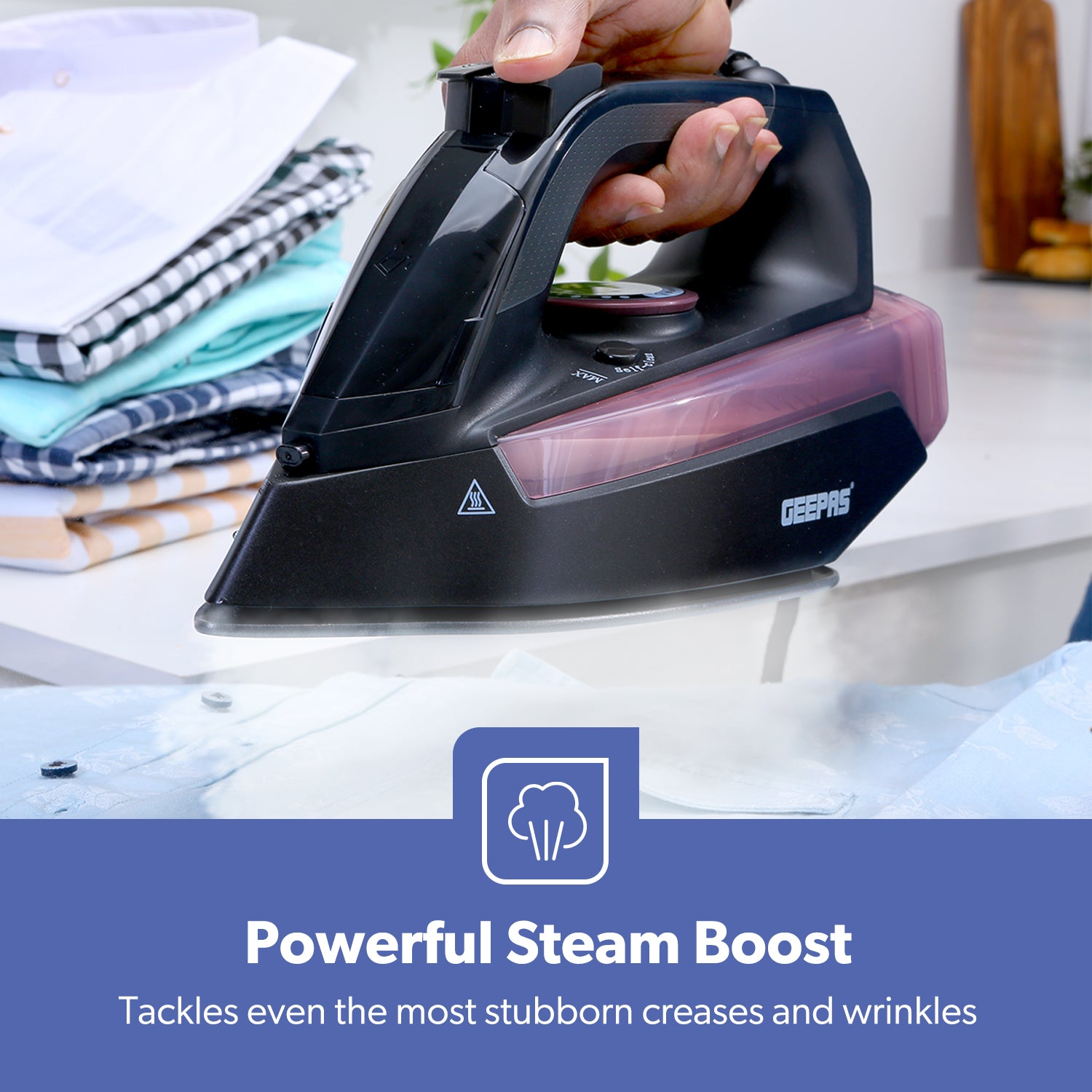 2-In-1 Ceramic Steam Wet and Dry Clothes Iron