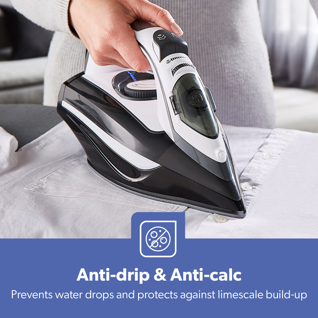 Black Anti-Drip Ceramic Plate Steam Iron