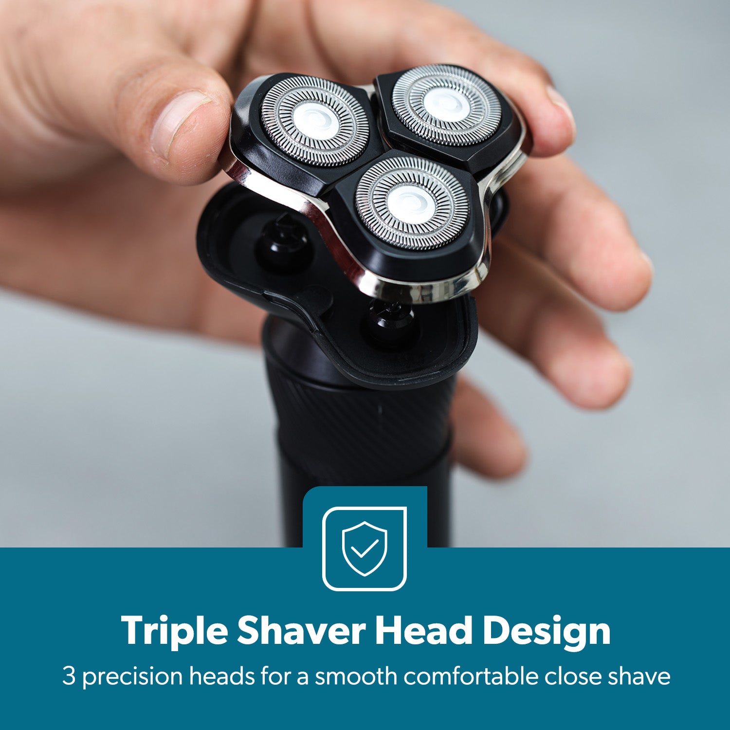 Triple-Magnetic Rotary Head Wet & Dry Men's Shaver