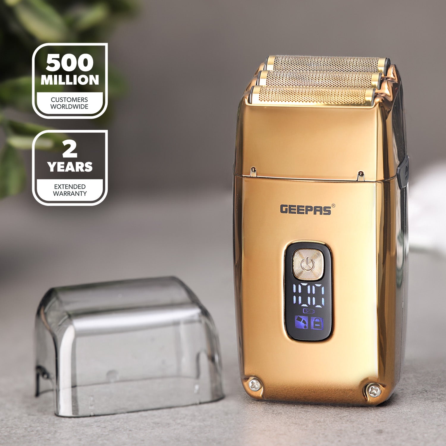 Golden Triple-Blade Waterproof Electric Foil Shaver