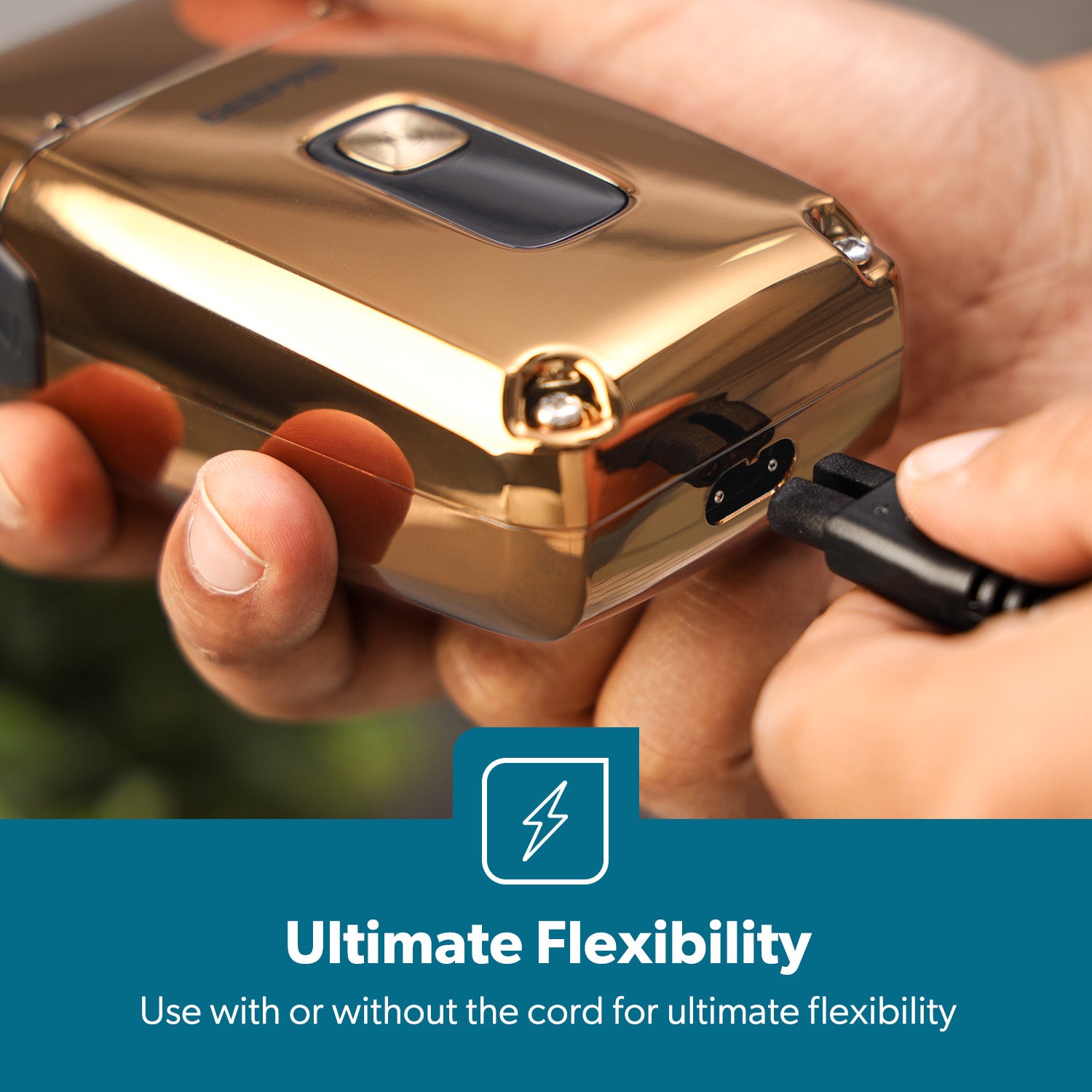 Golden Triple-Blade Waterproof Electric Foil Shaver