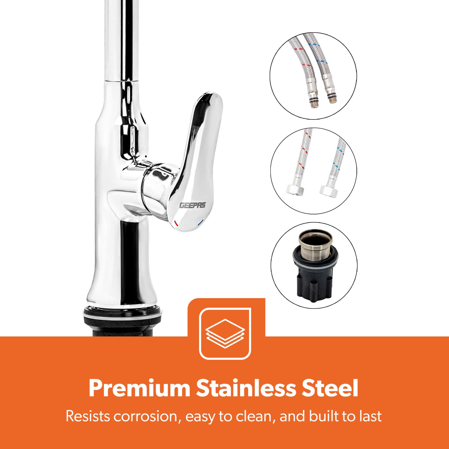 Kitchen Sink Tap Stainless Steel - GSW61003