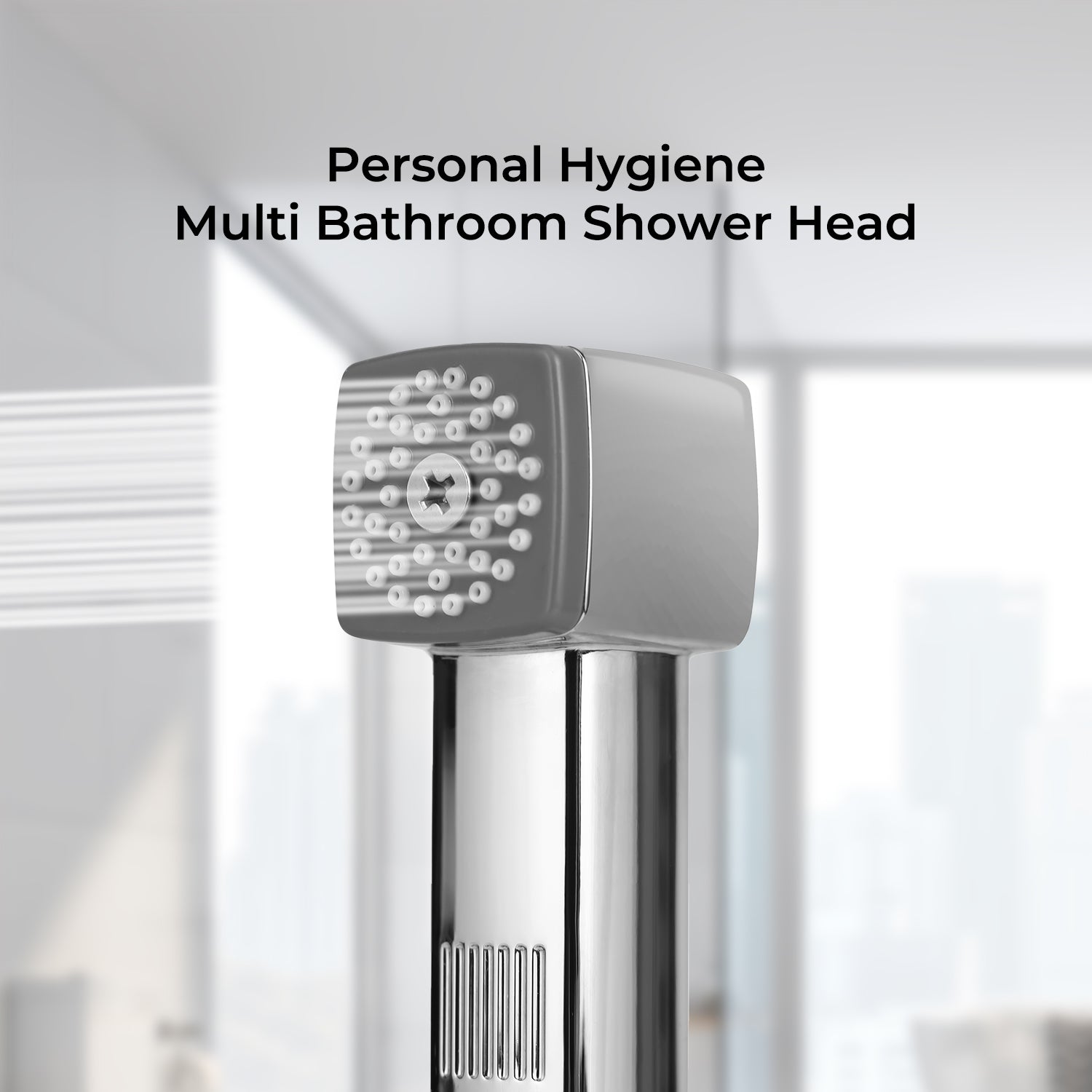 Chrome CUBE Handheld Bidet Toilet Sprayer and Shattaf