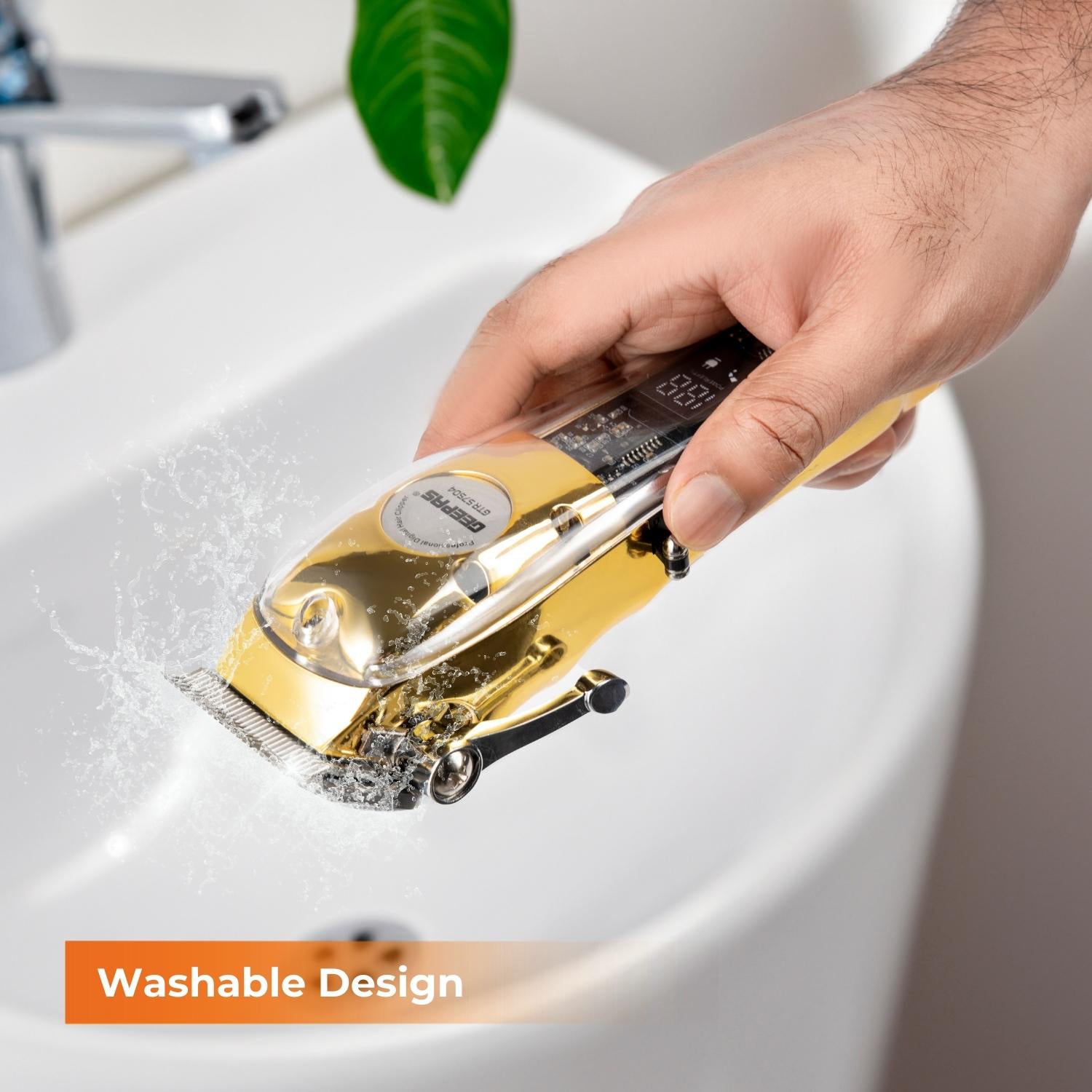 Gold Rechargeable Professional Hair Clipper and Shaver