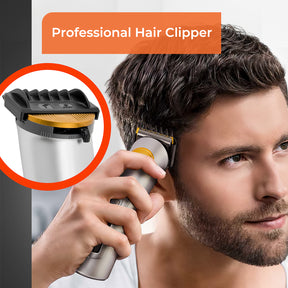 Silver Digital Beard Rechargeable Trimmer and Hair Clipper