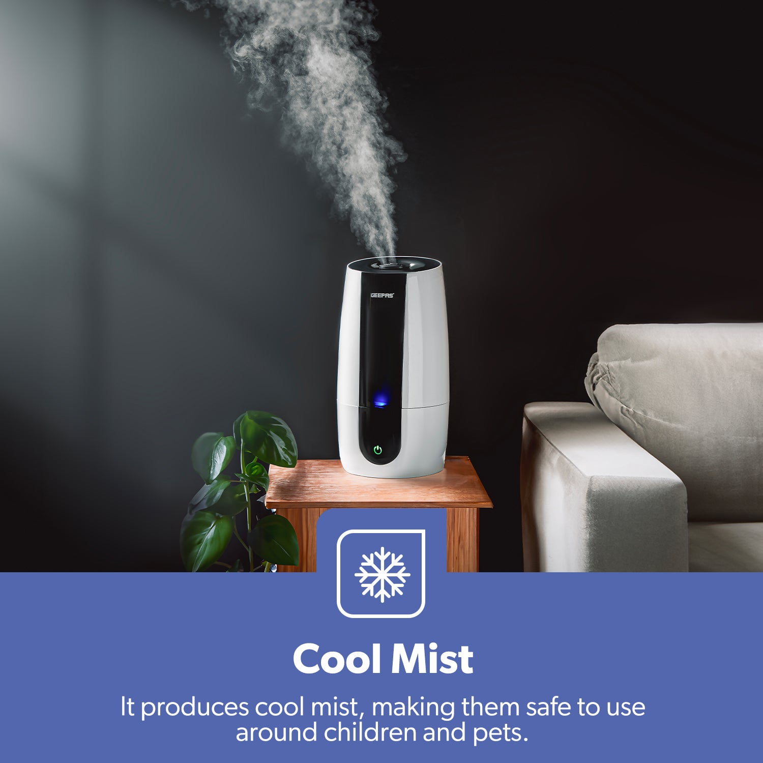2.6L Ultrasonic 2-Speed Cool Mist Humidifier