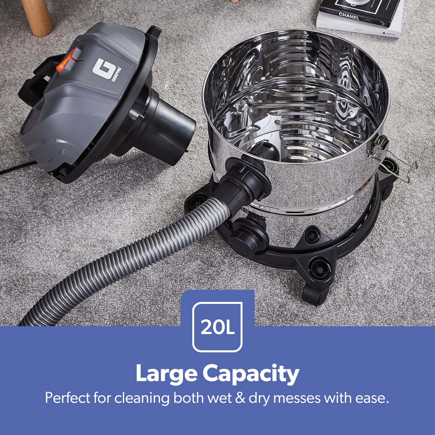 1400W Wet & Dry Bagless Drum Vacuum Cleaner 20L